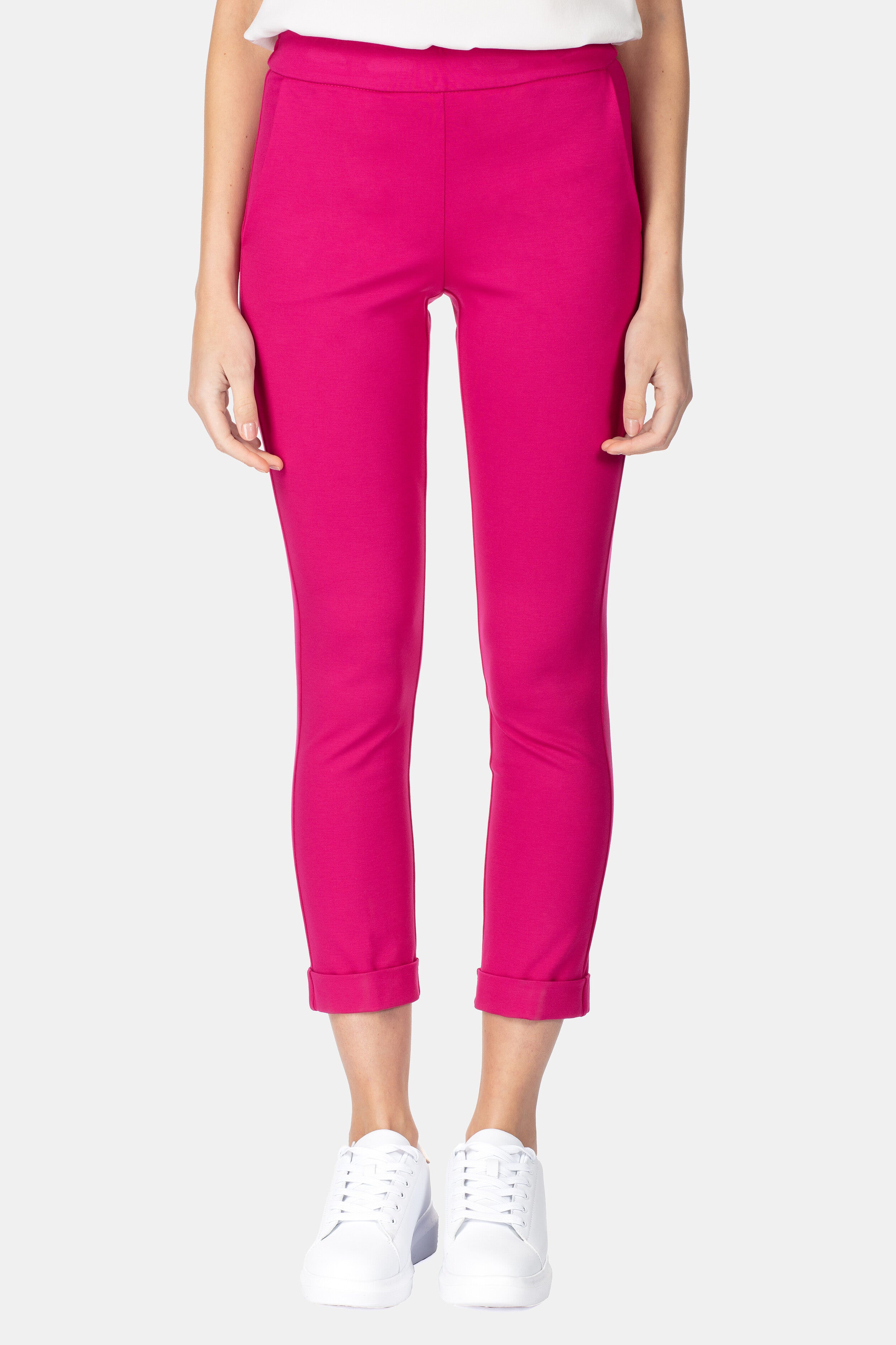 Pantalone jersey elasticizzato - FUXIA