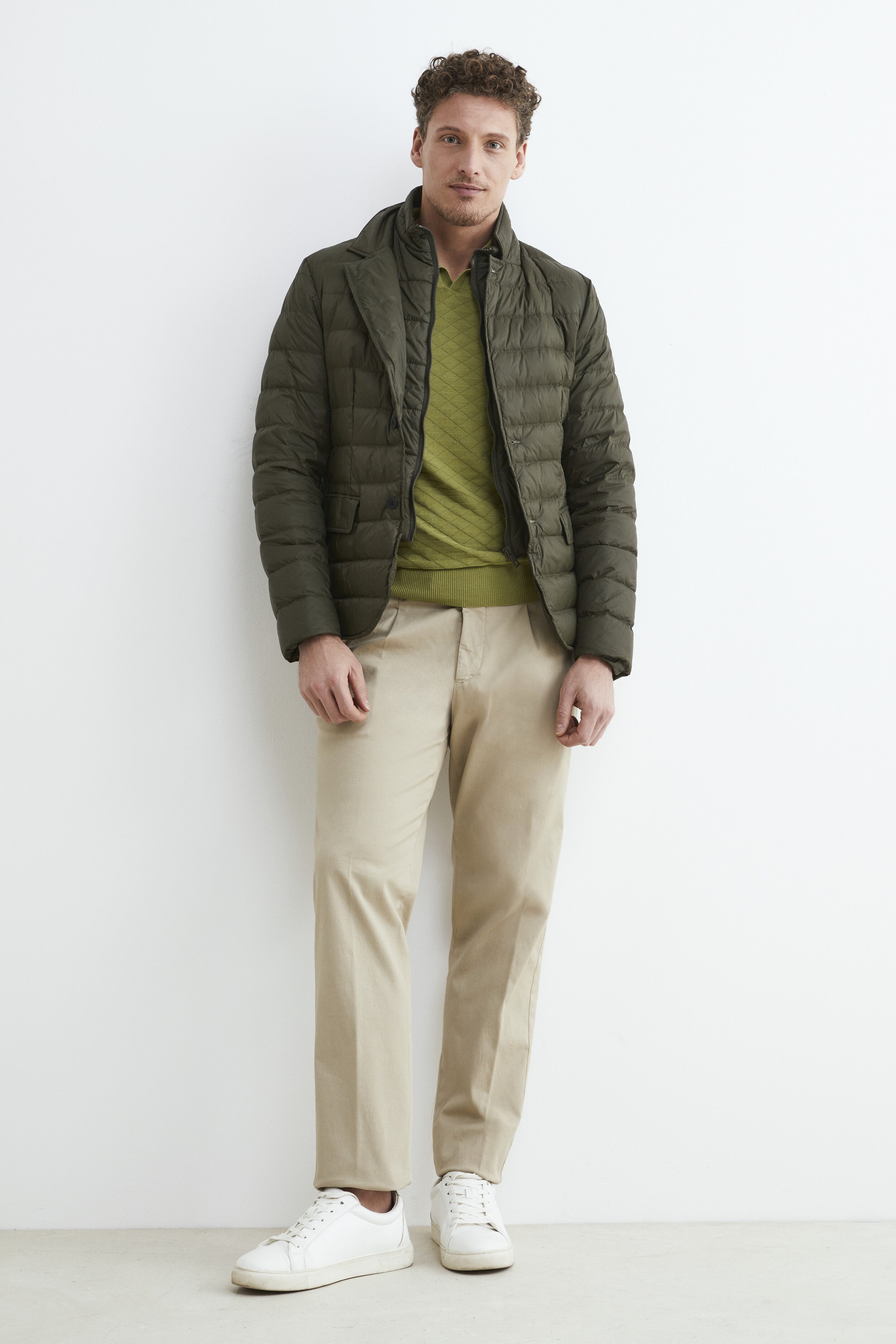 Piumino leggero con corpetto - VERDE MILITARE
