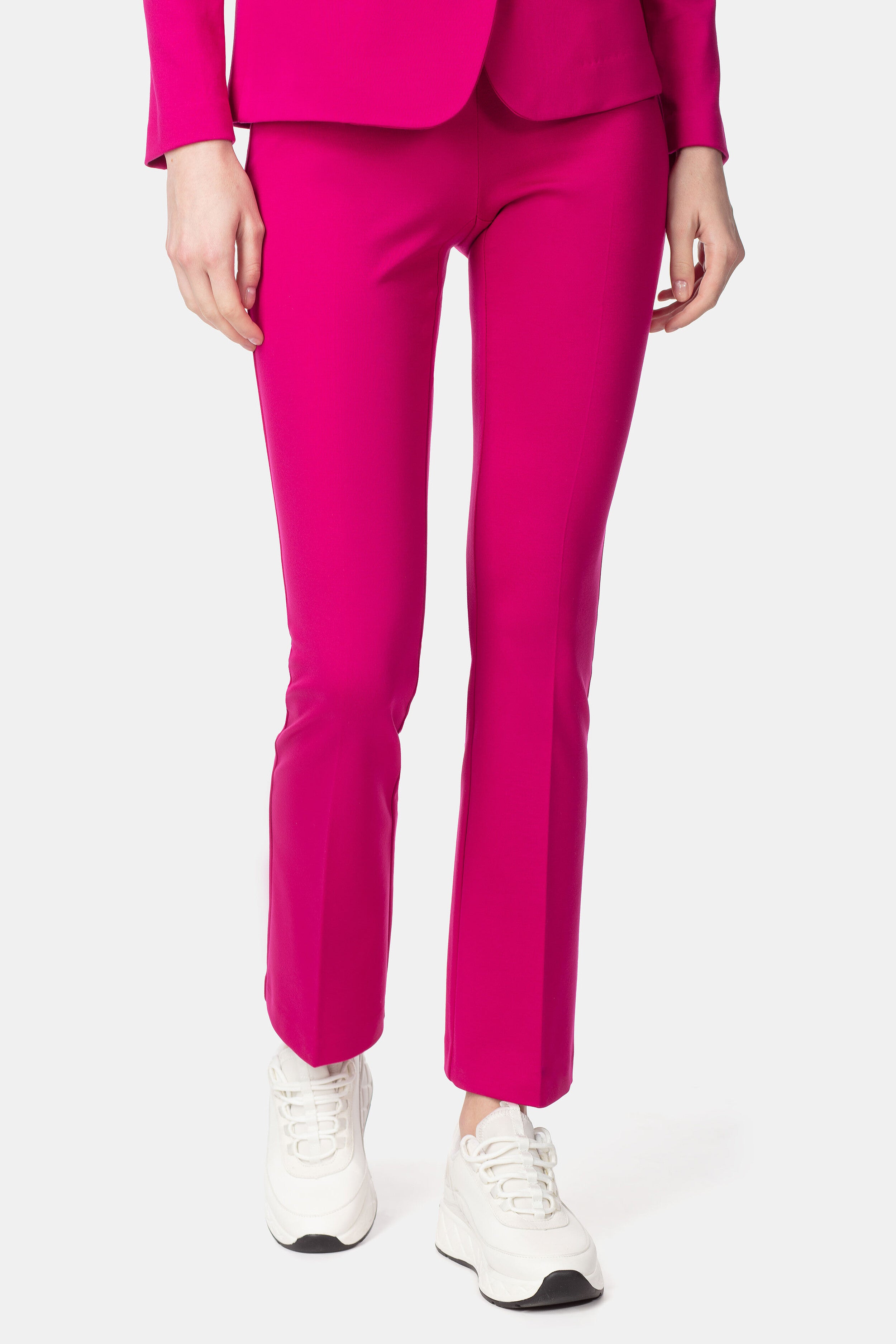 Pantaloni in jersey palazzo - FUXIA