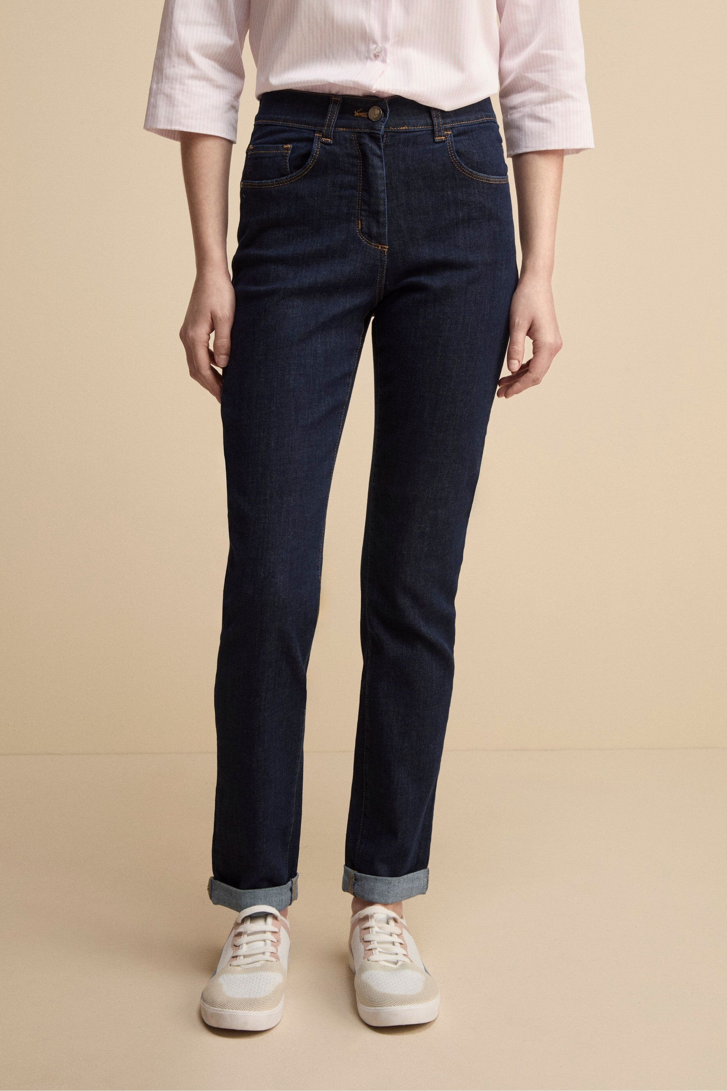 Jeans Straight Cinque Tasche - DENIM SCURO