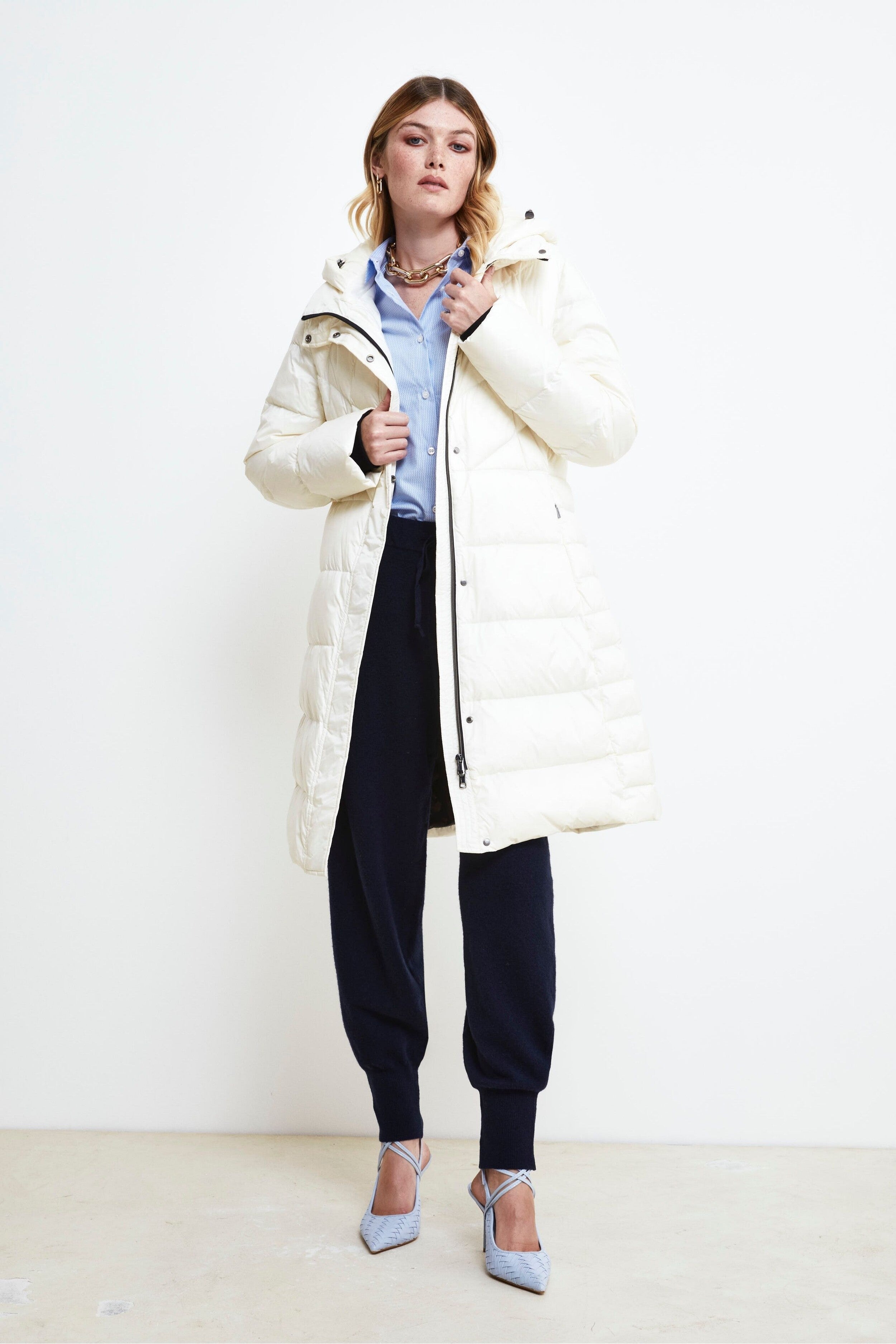 Giaccone Midi Imbottito - PANNA