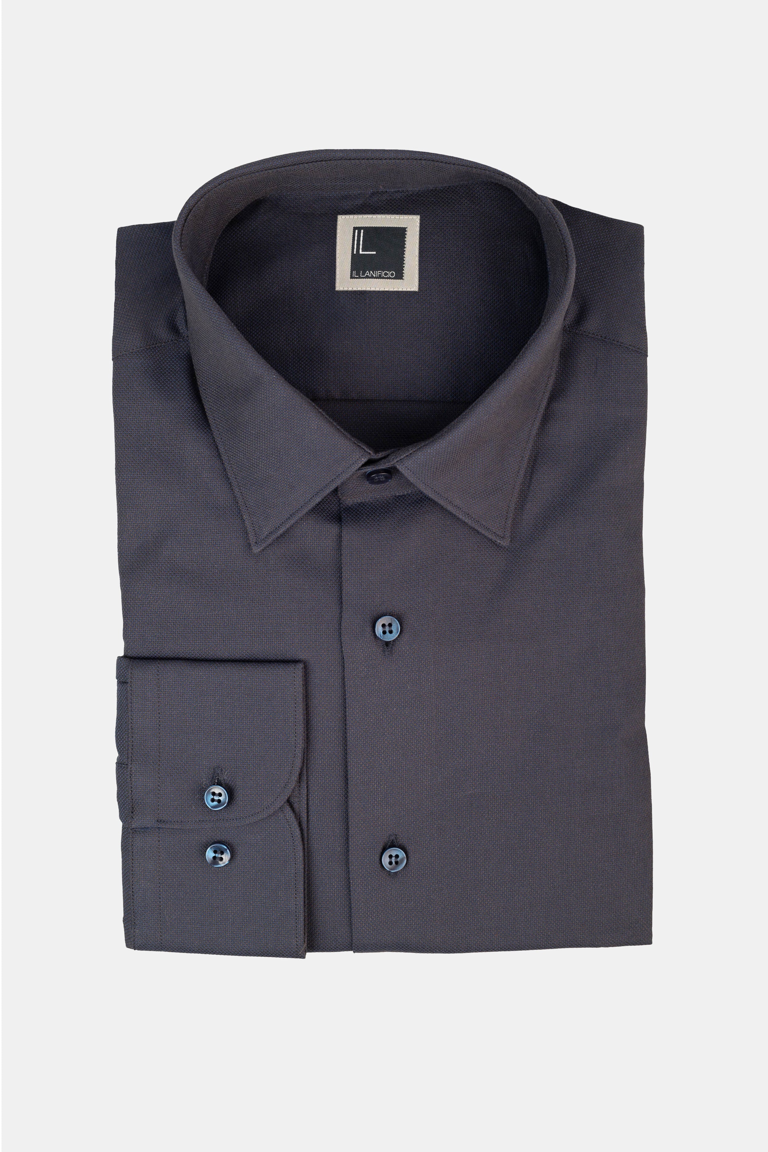 Camicia collo classico nido d’ape - BLU
