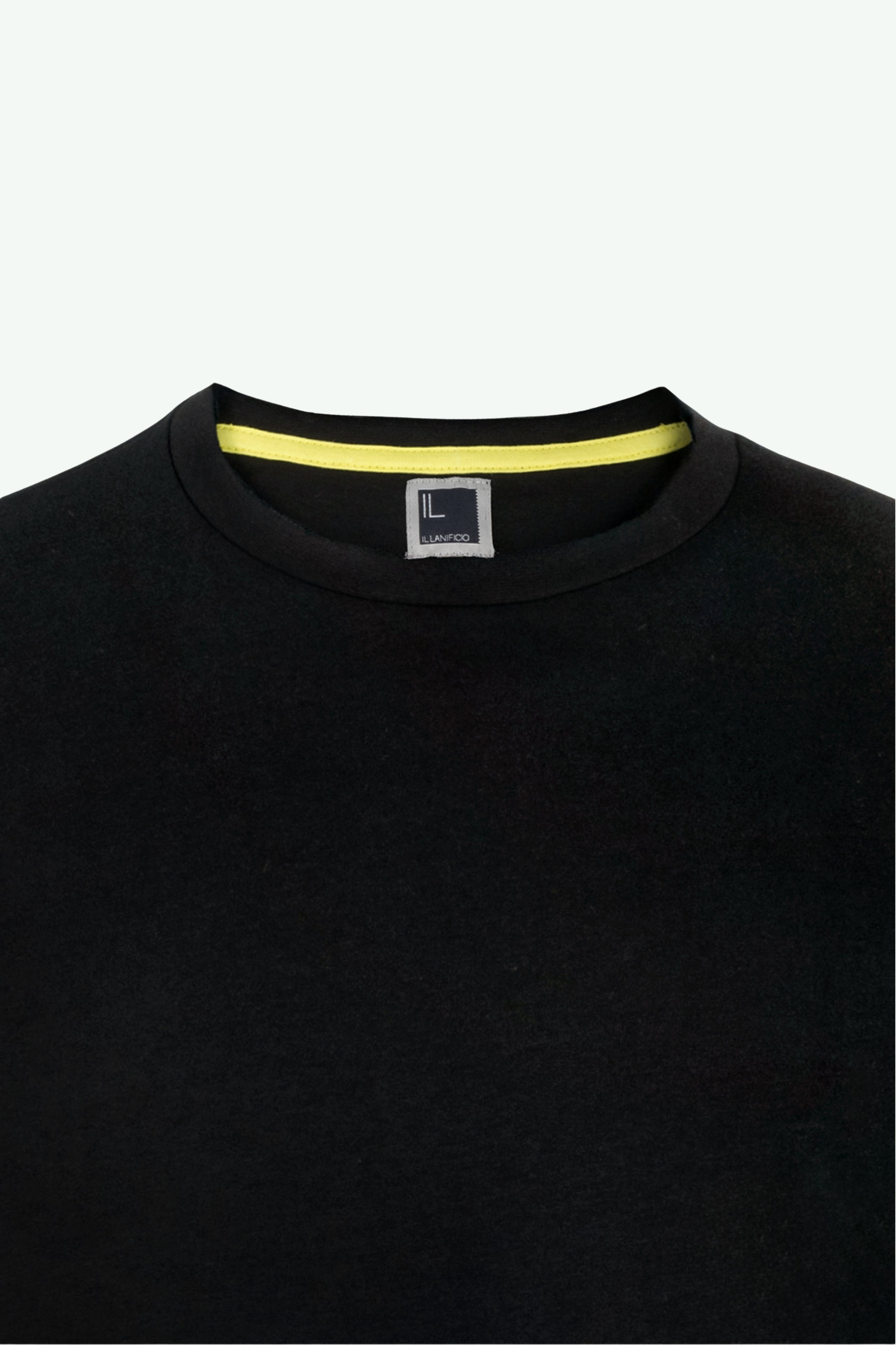 T-Shirt Girocollo Slim Fit in Cotone Supima - NERO