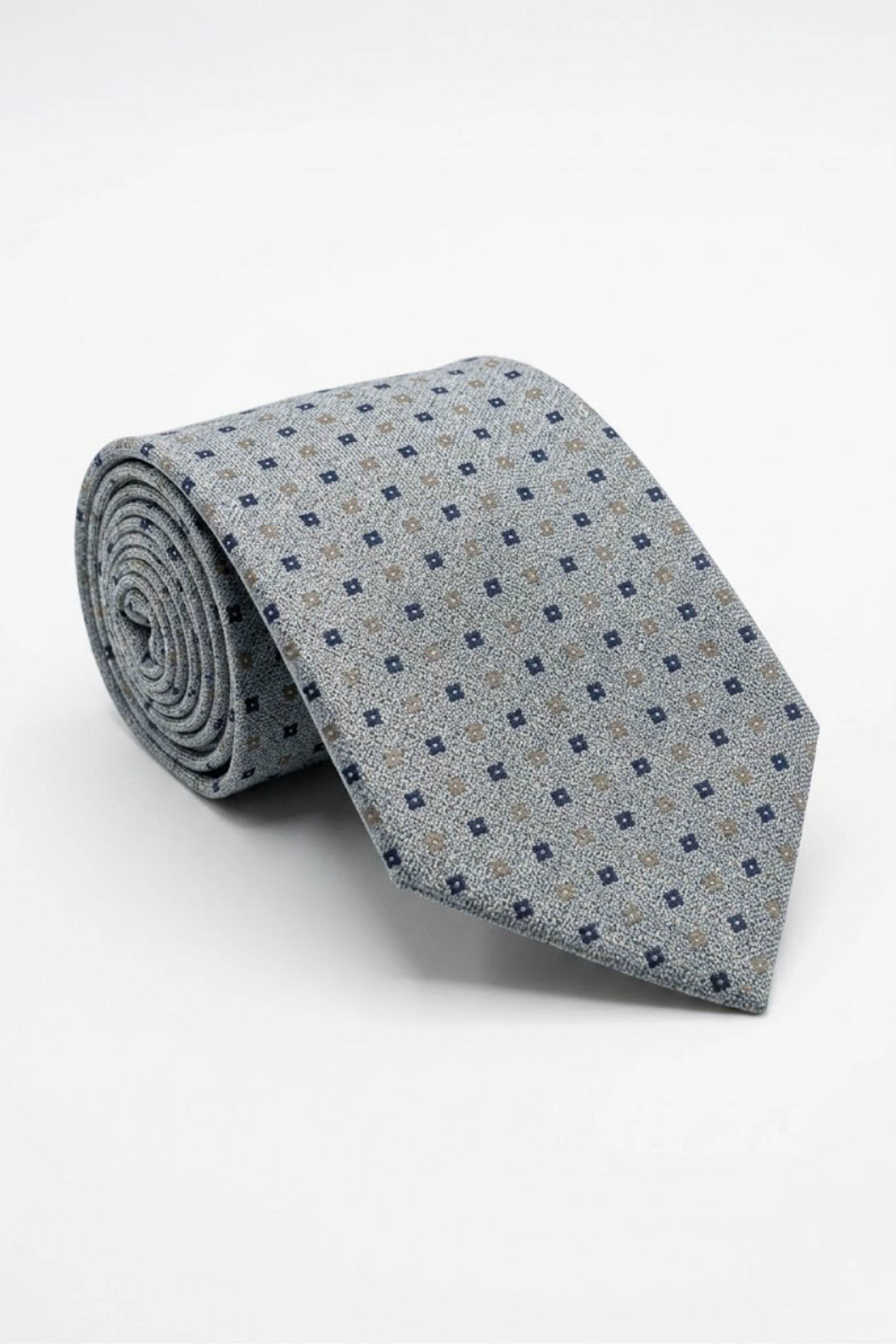 Cravatta Jacquard a fantasia Quadri - FANTASIA