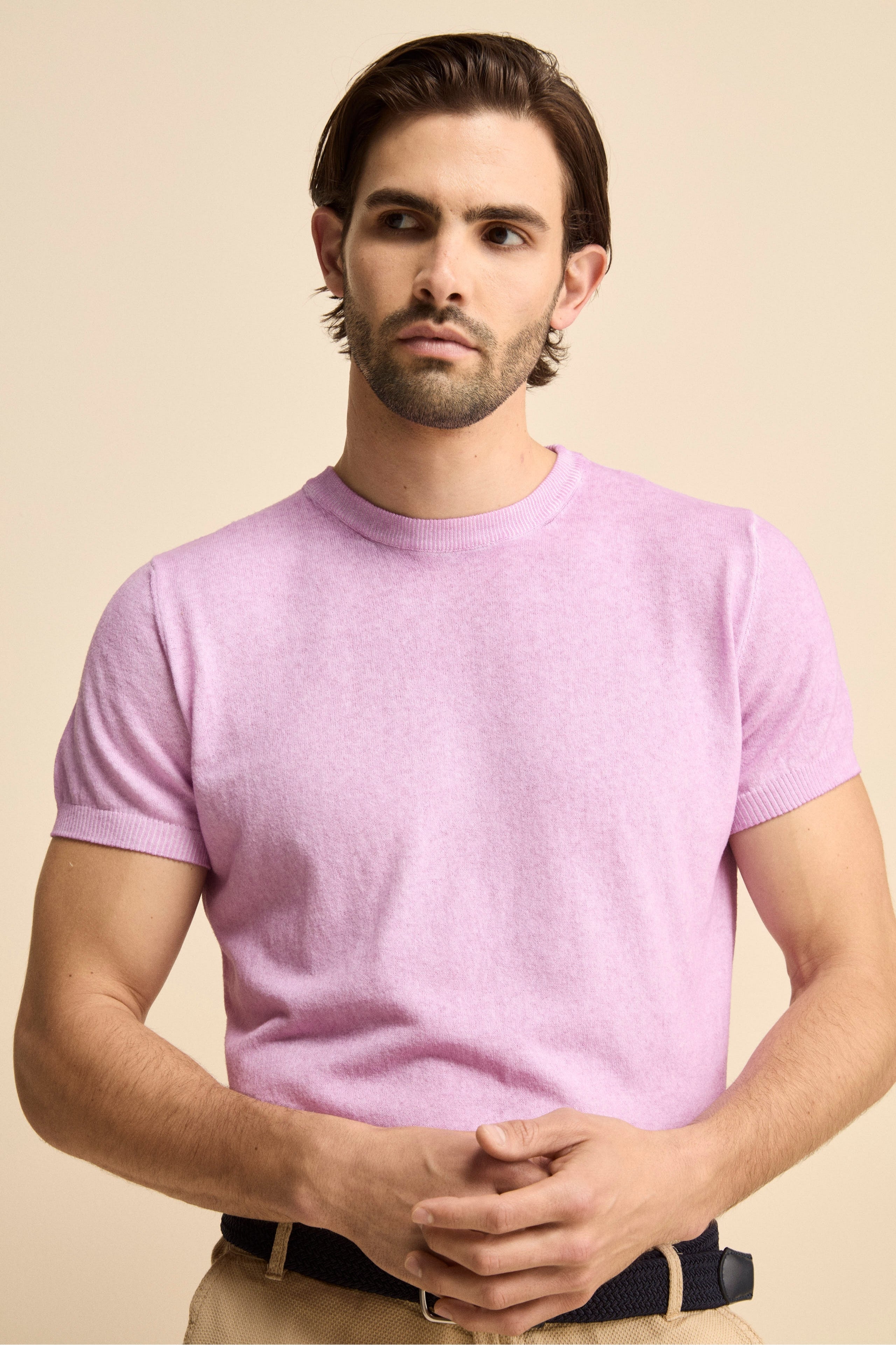 T-Shirt Rasata in Cotone Crêpe - LILLA