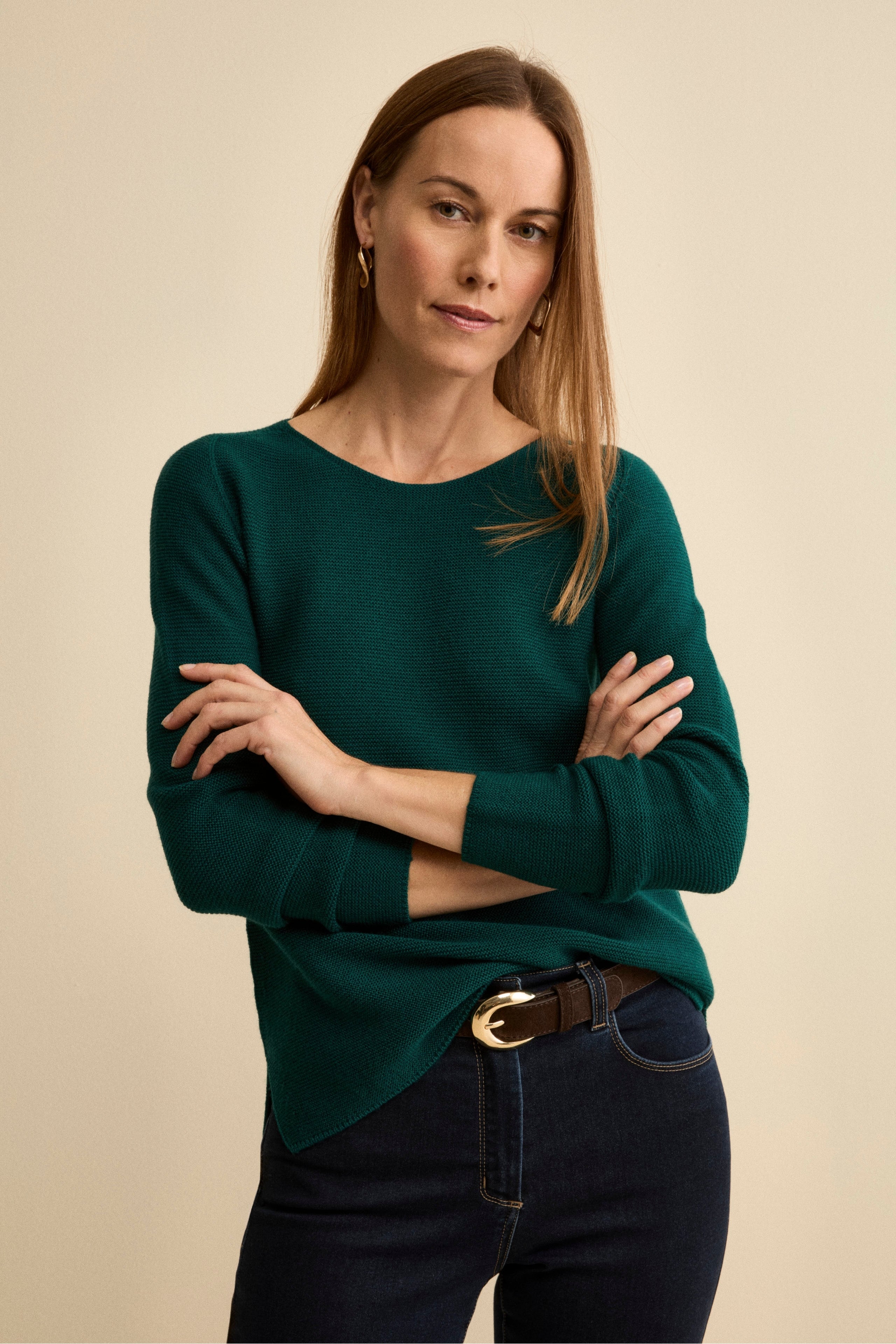 Maglia Barchetta in Lana Merino - VERDE