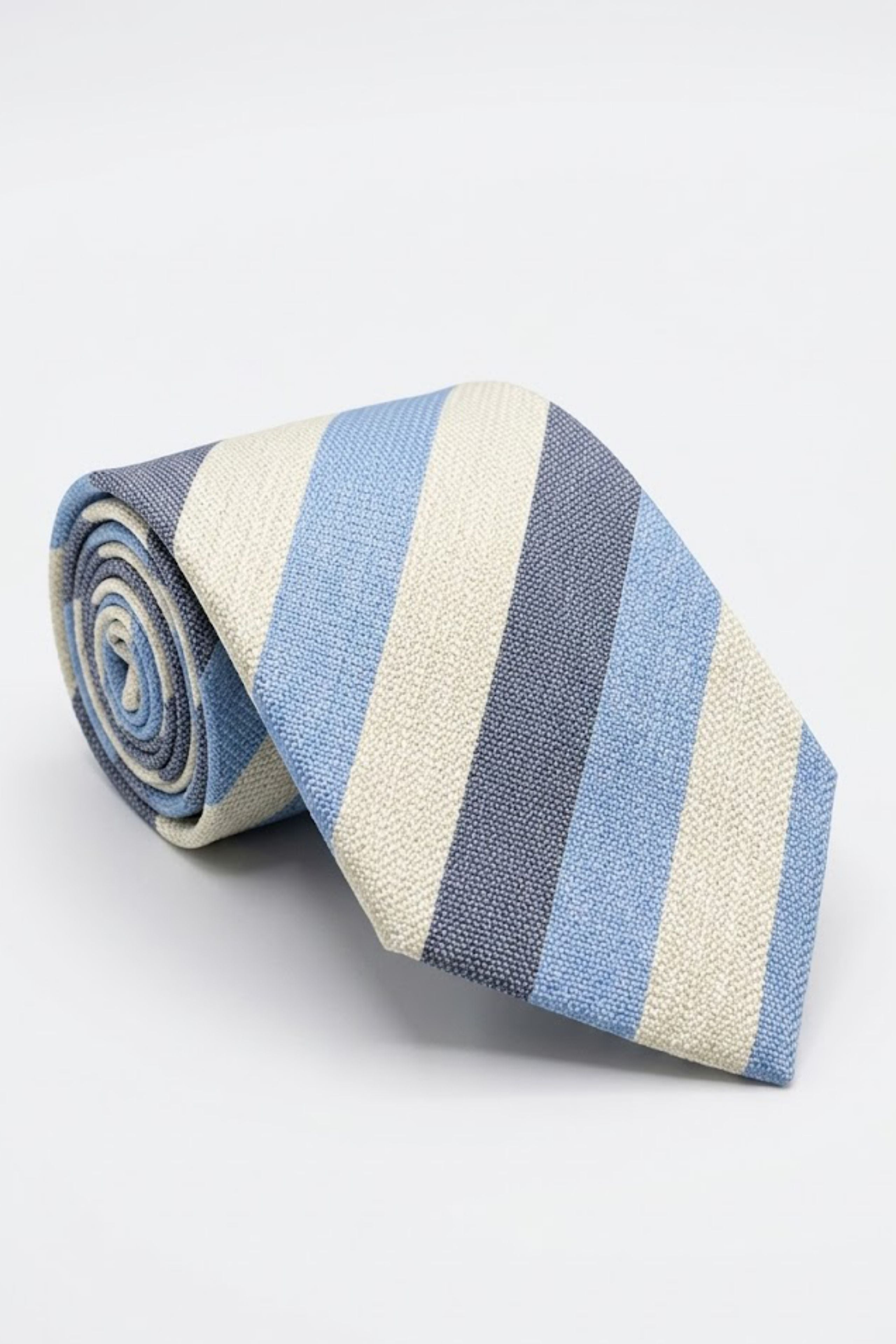 Cravatta in Seta Rigata - RIGATO AZZURRO/BLU