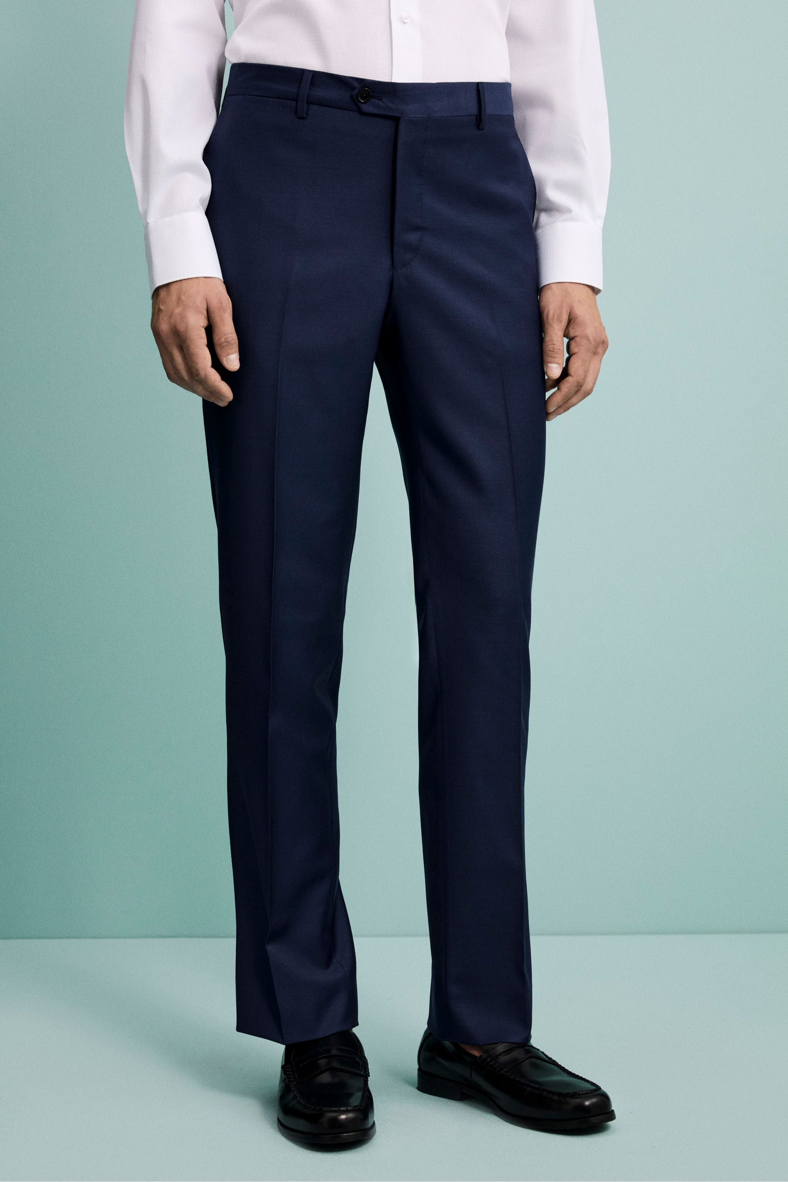 Pantalone da Cerimonia in Lana Vergine Drop 4 - BLU