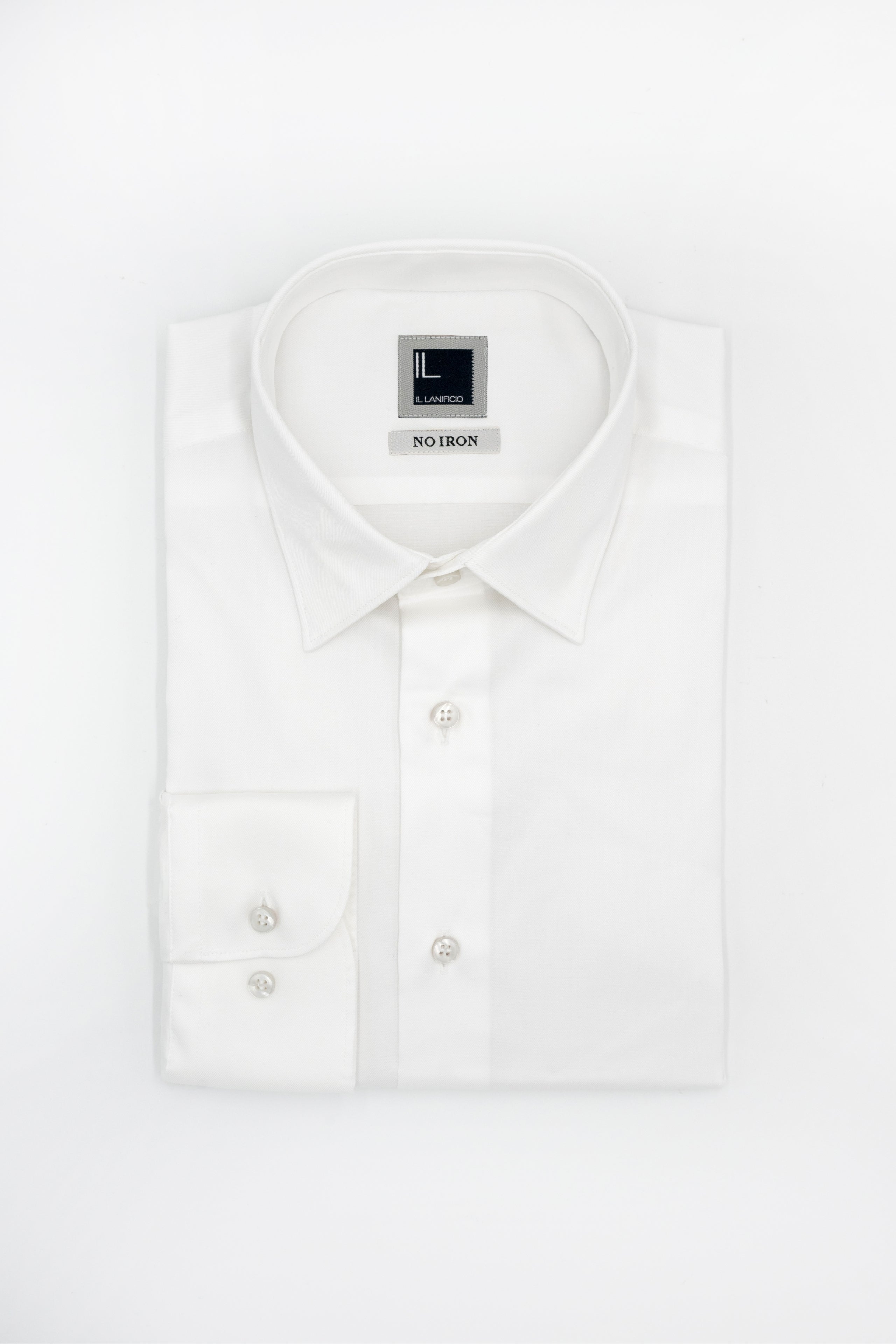 Camicia Twill No Iron Regular Fit - BIANCO