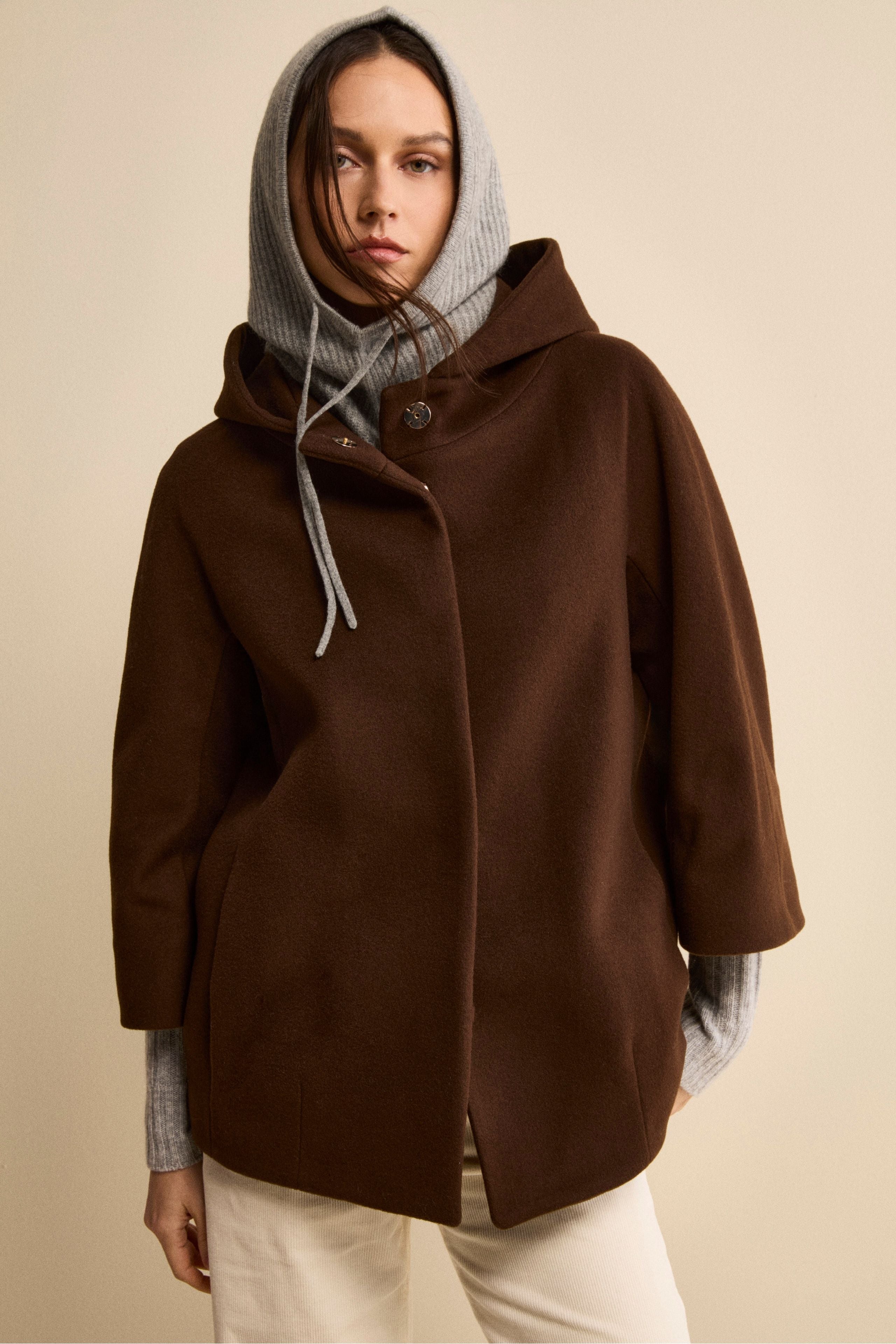 Balaclava a Coste in Cashmere - GRIGIO CHIARO