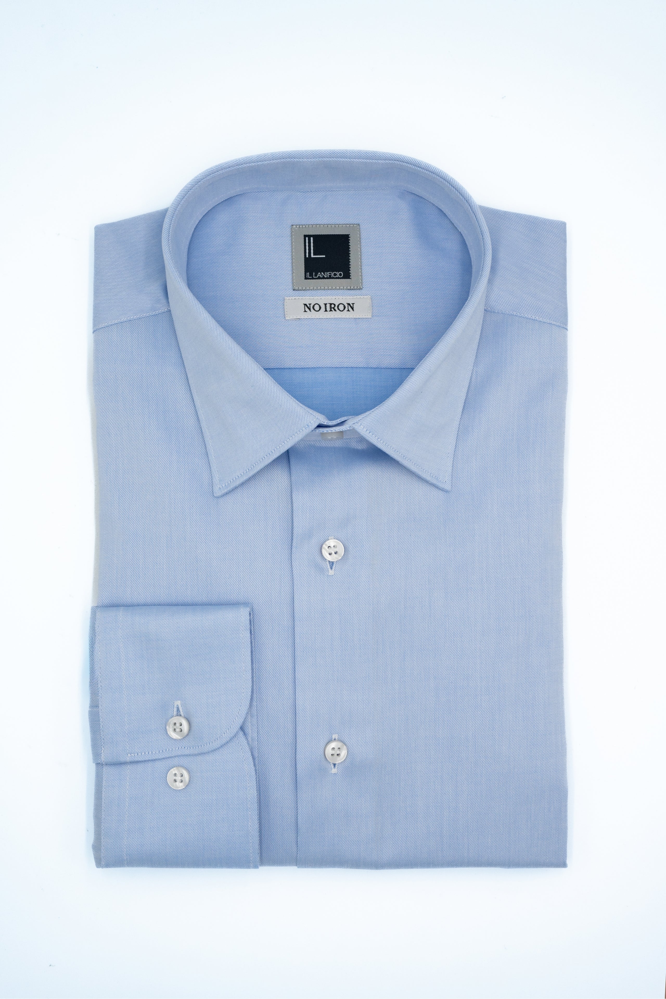 Camicia Twill No Iron Regular Fit - AZZURRO