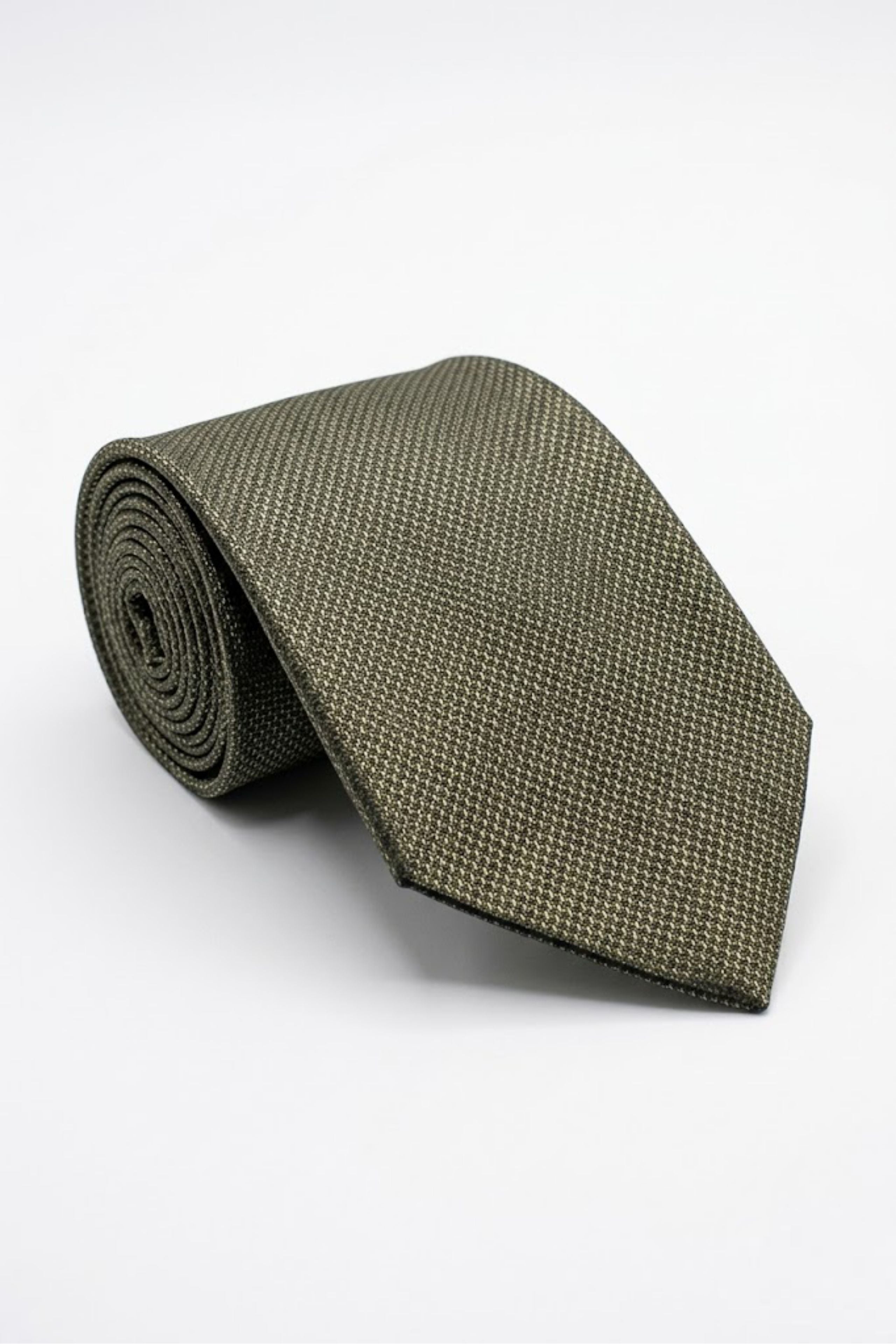 Cravatta in Seta a Fantasia Verde - VERDE