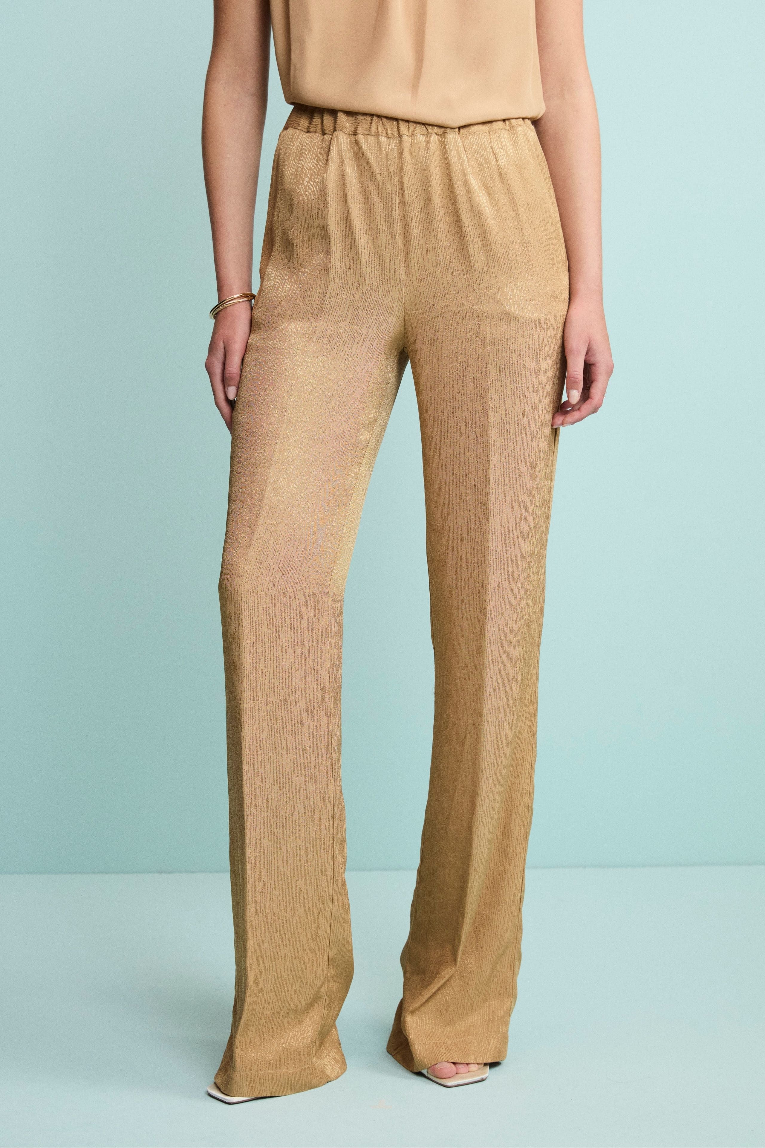 Pantalone Jacquard Morbido da Cerimonia - ORO