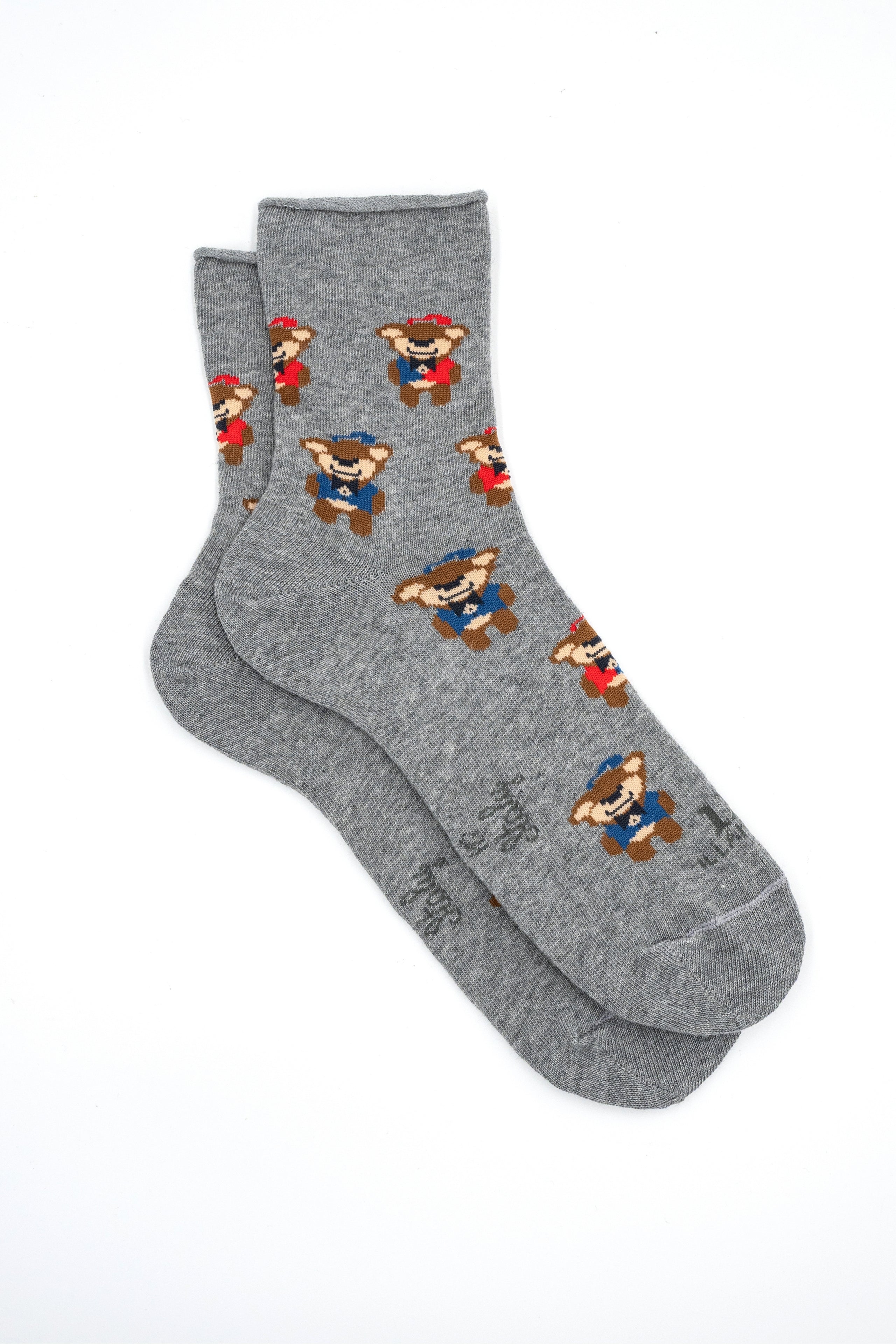 Calze Corte Fantasia Orsetti - GRIGIO CHIARO