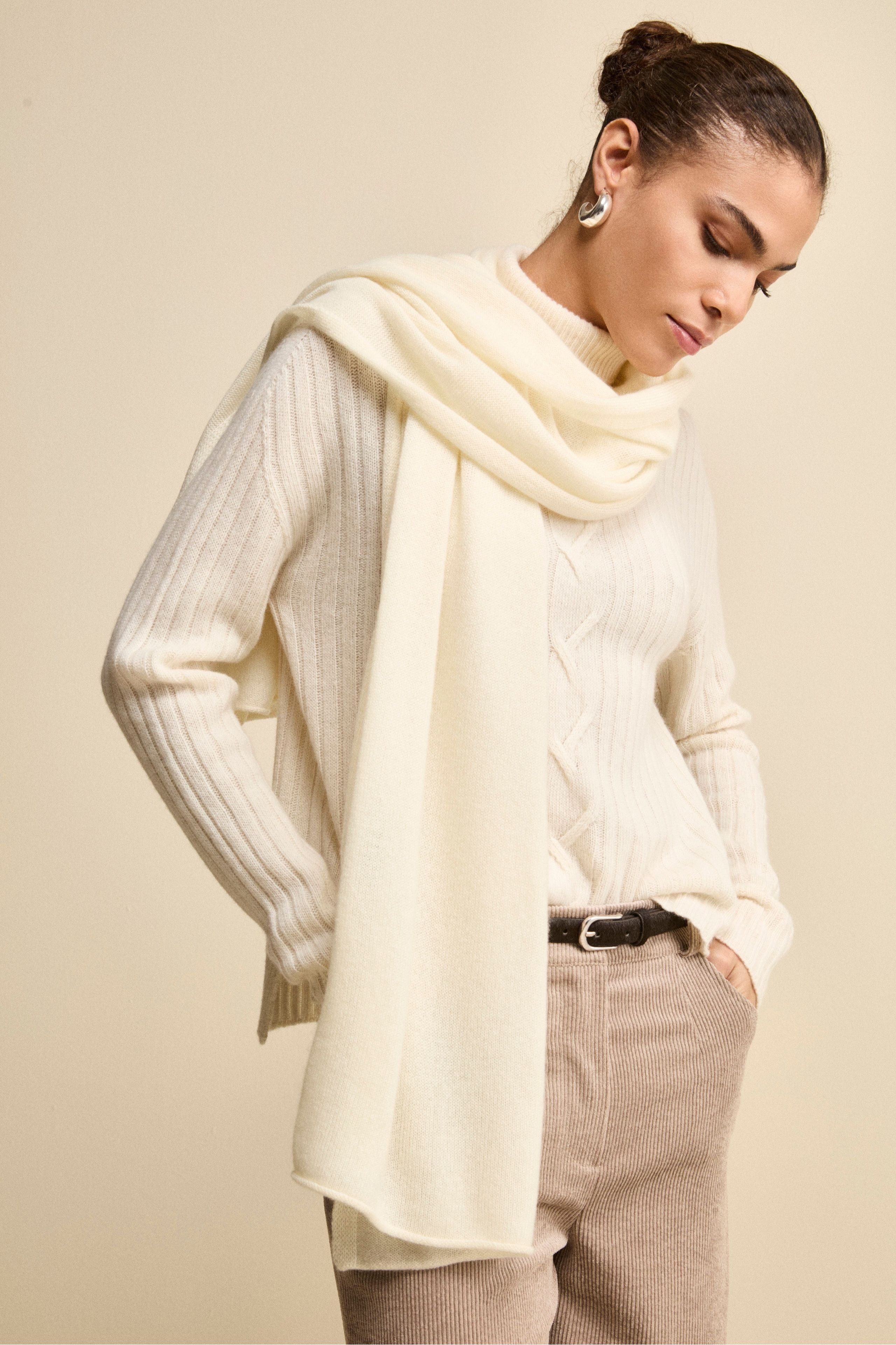 Sciarpa in cashmere - PANNA