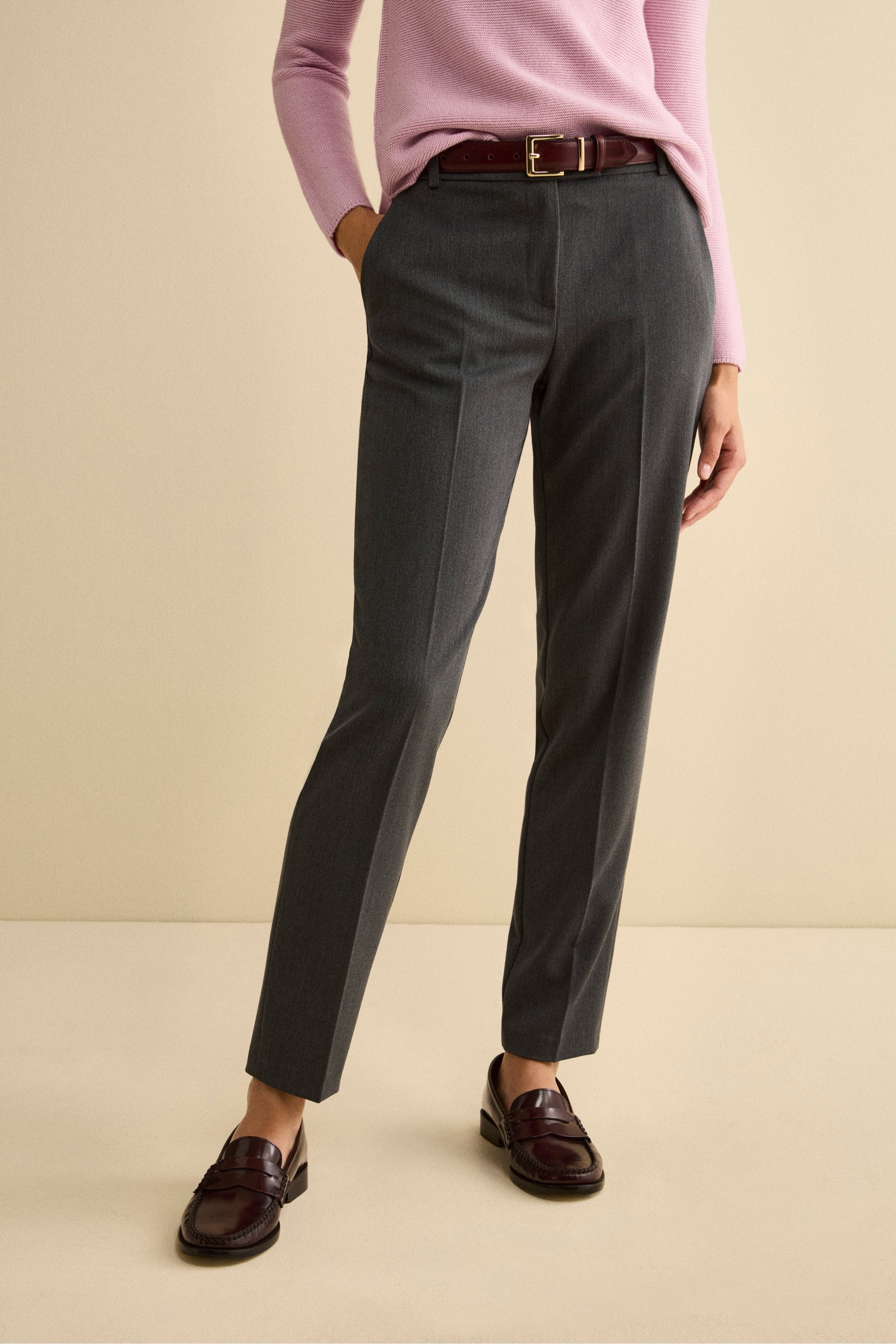 Pantalone Sigaretta Regular Fit - GRIGIO