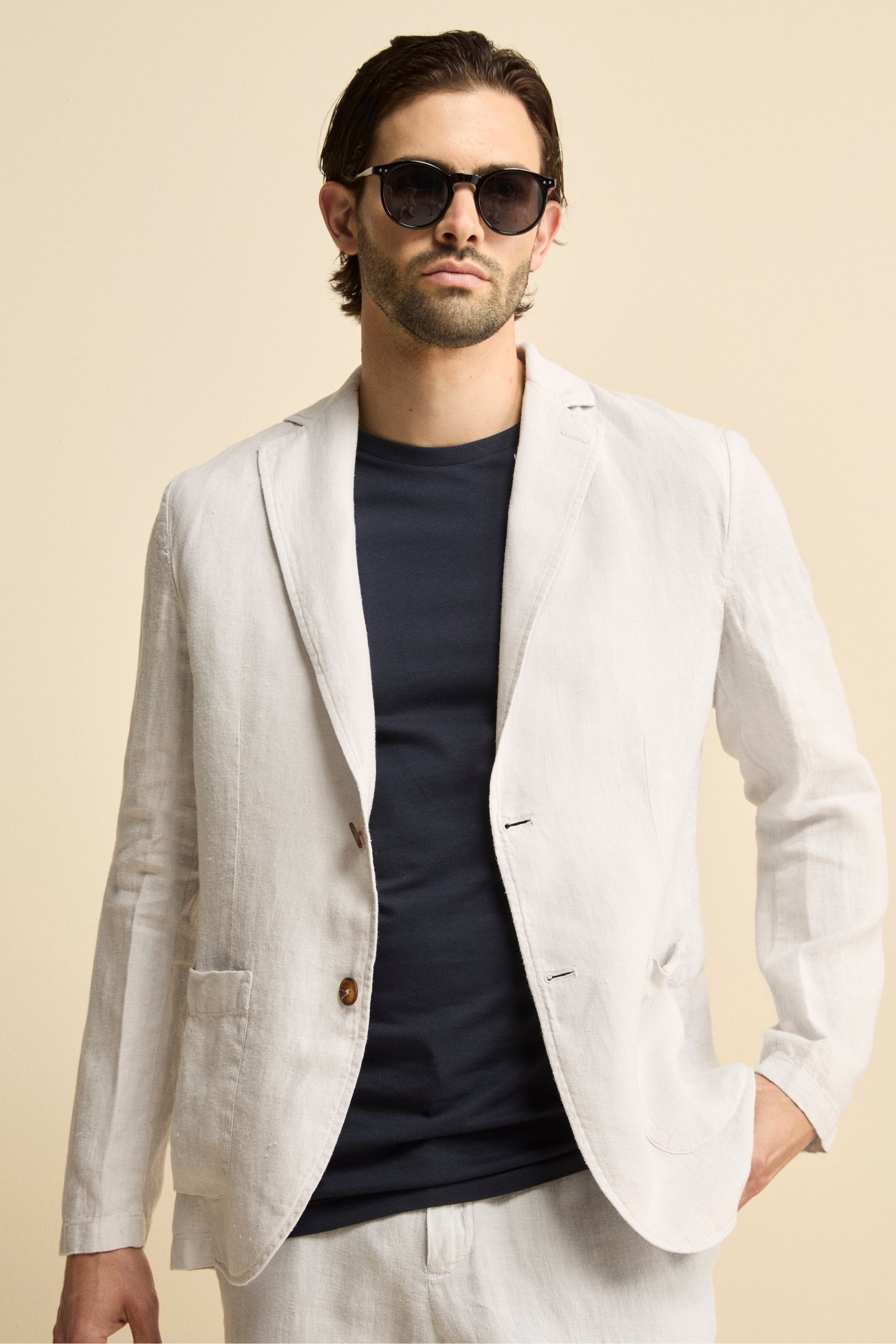 Giacca Bianca in Lino - GHIACCIO