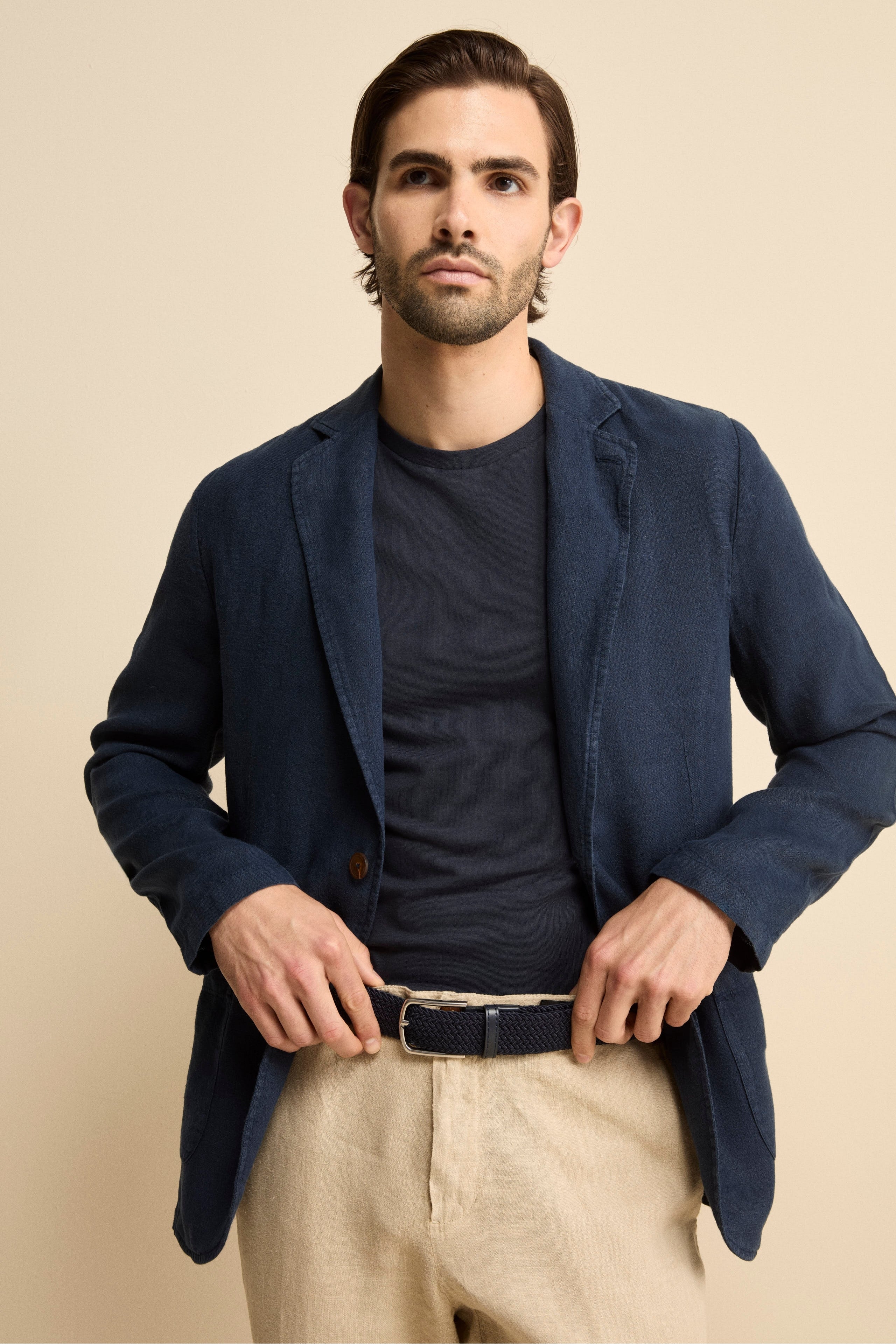 Giacca Blu in Lino - BLU NOTTE