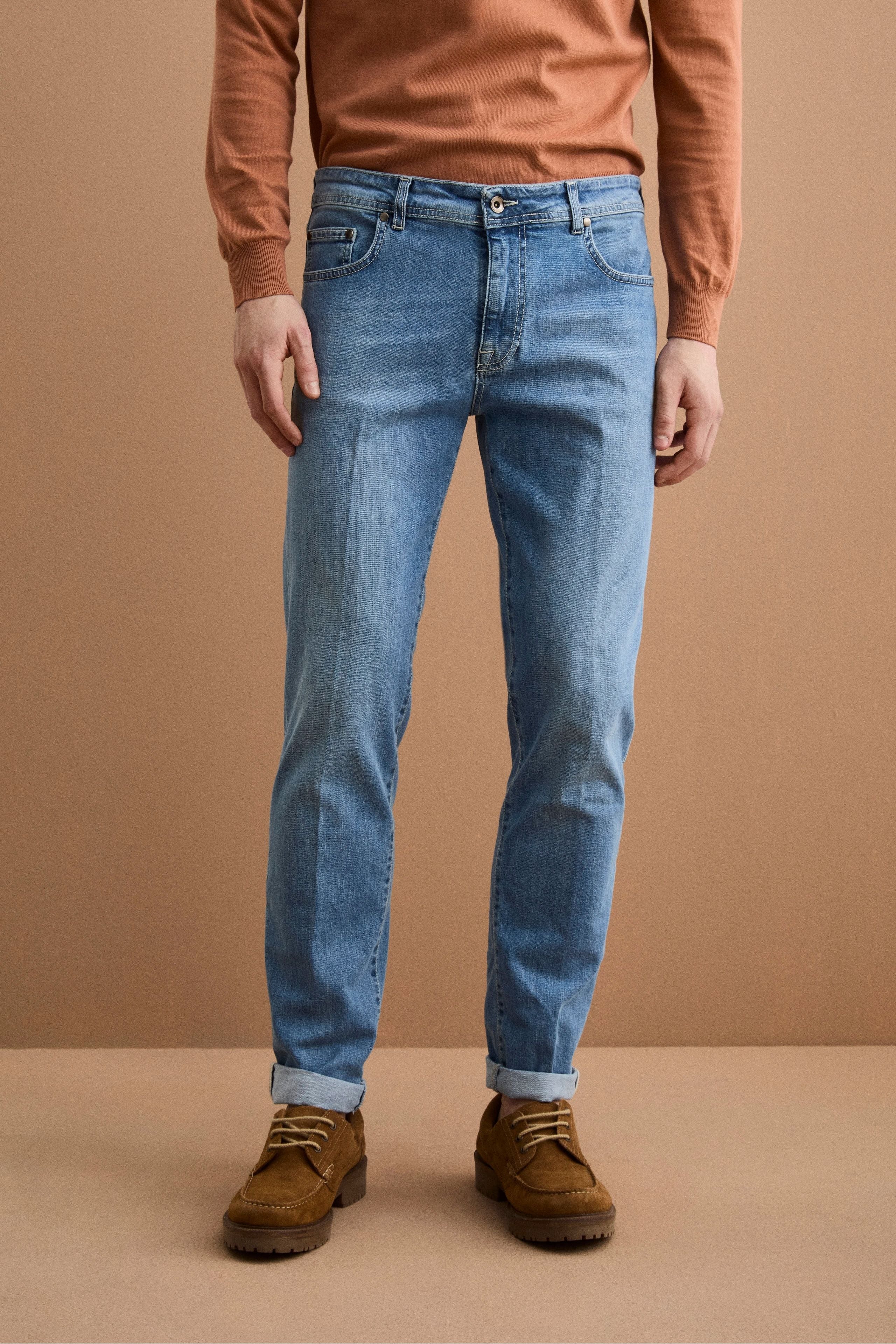 Jeans Cinque Tasche Slim Fit - DENIM CHIARO