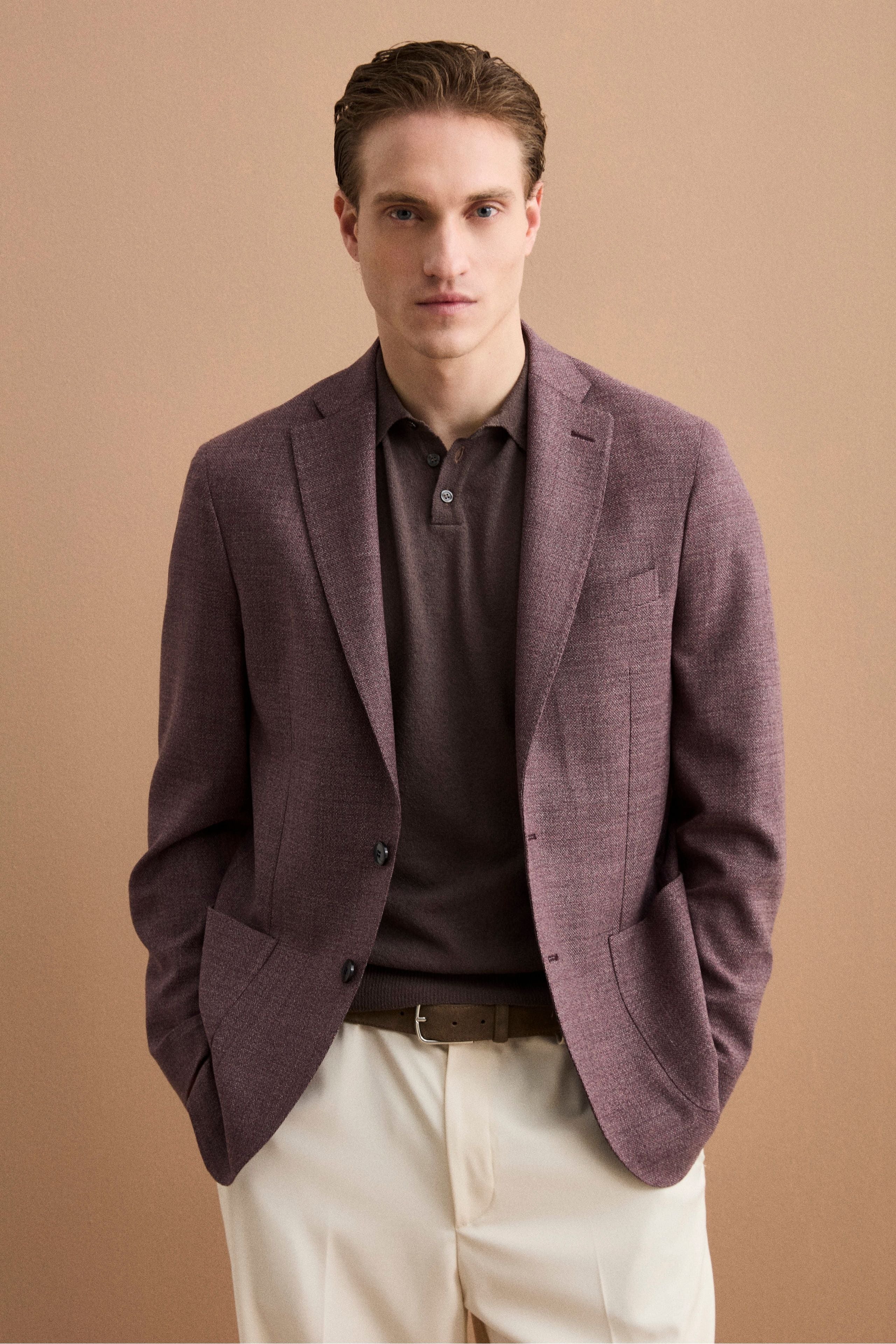 Giacca Slim Fit Semifoderata in Lana Vergine - MALVA