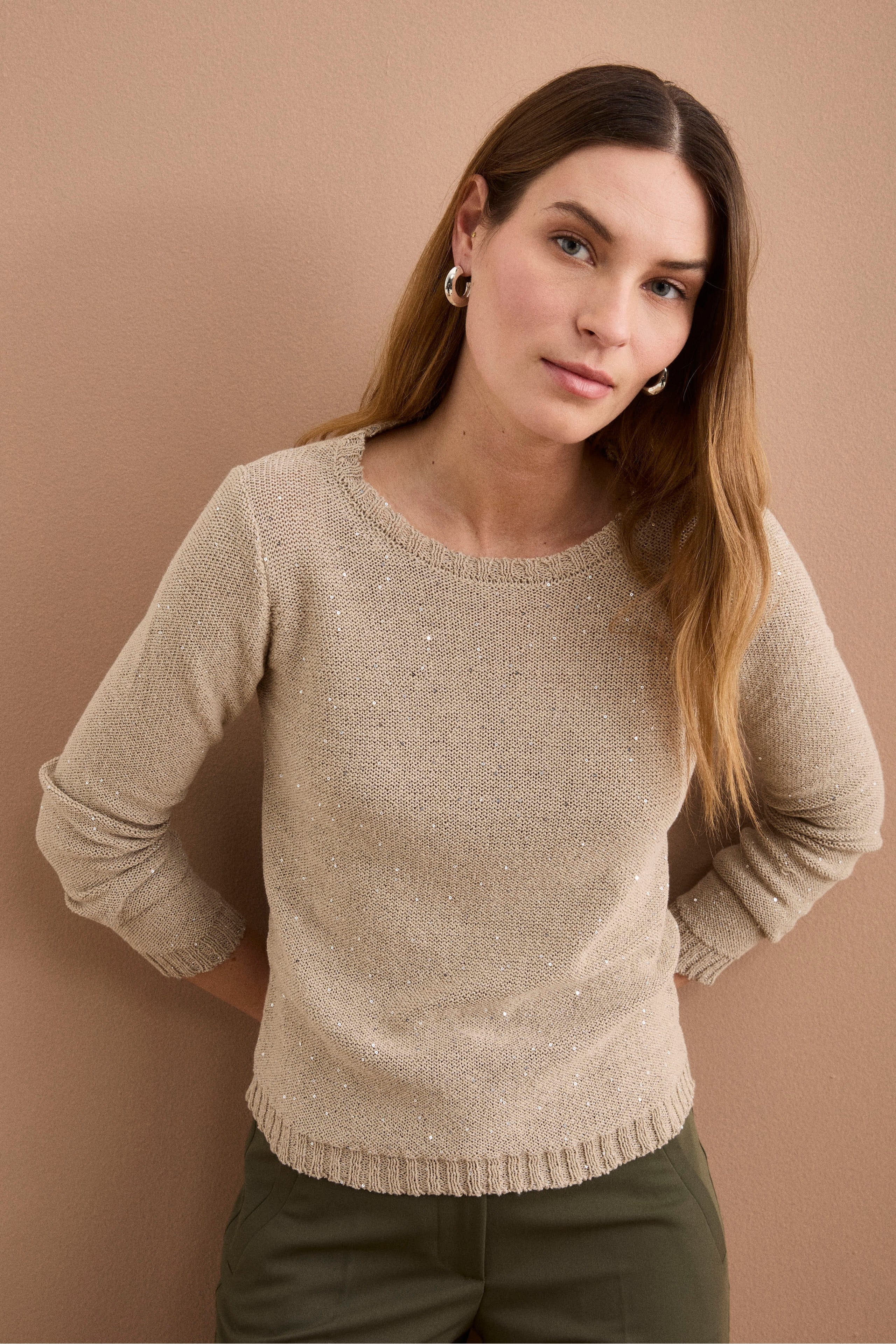 Maglia Barchetta in Cotone con Paillettes - CORDA
