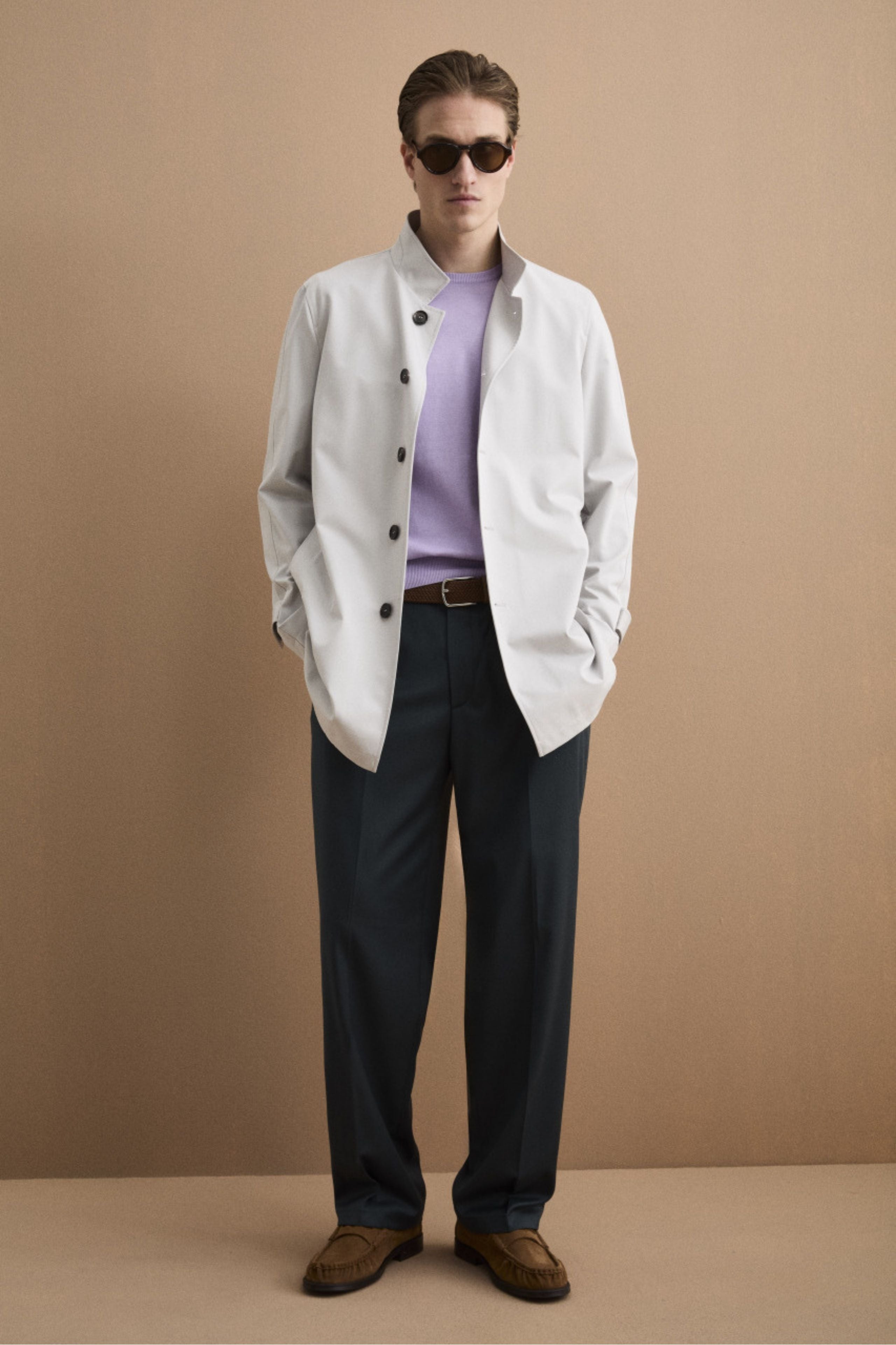 Impermeabile Monopetto Semifoderato - GHIACCIO