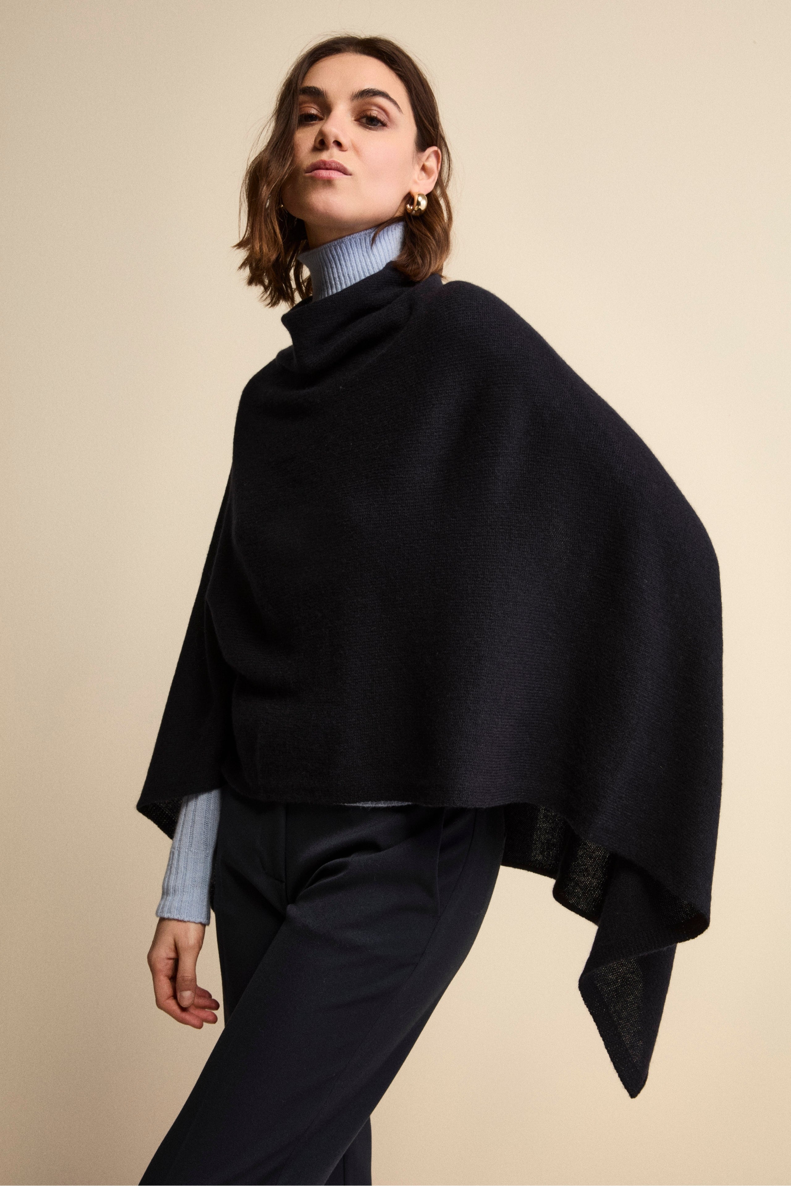 Mantella in cashmere da donna - BLU MARINE