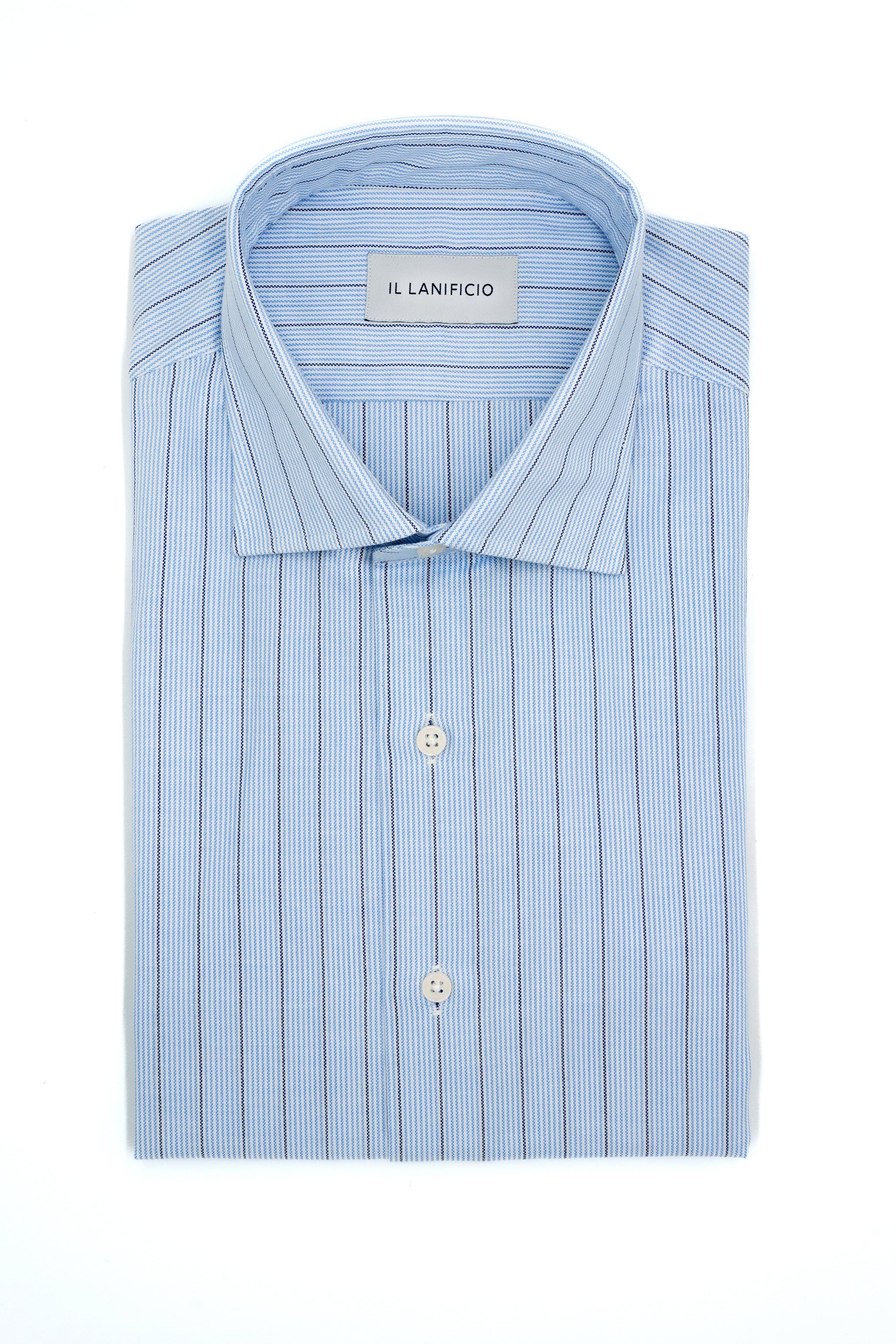 Camicia Regular Fit in Fantasia - RIGATO AZZURRO/BLU