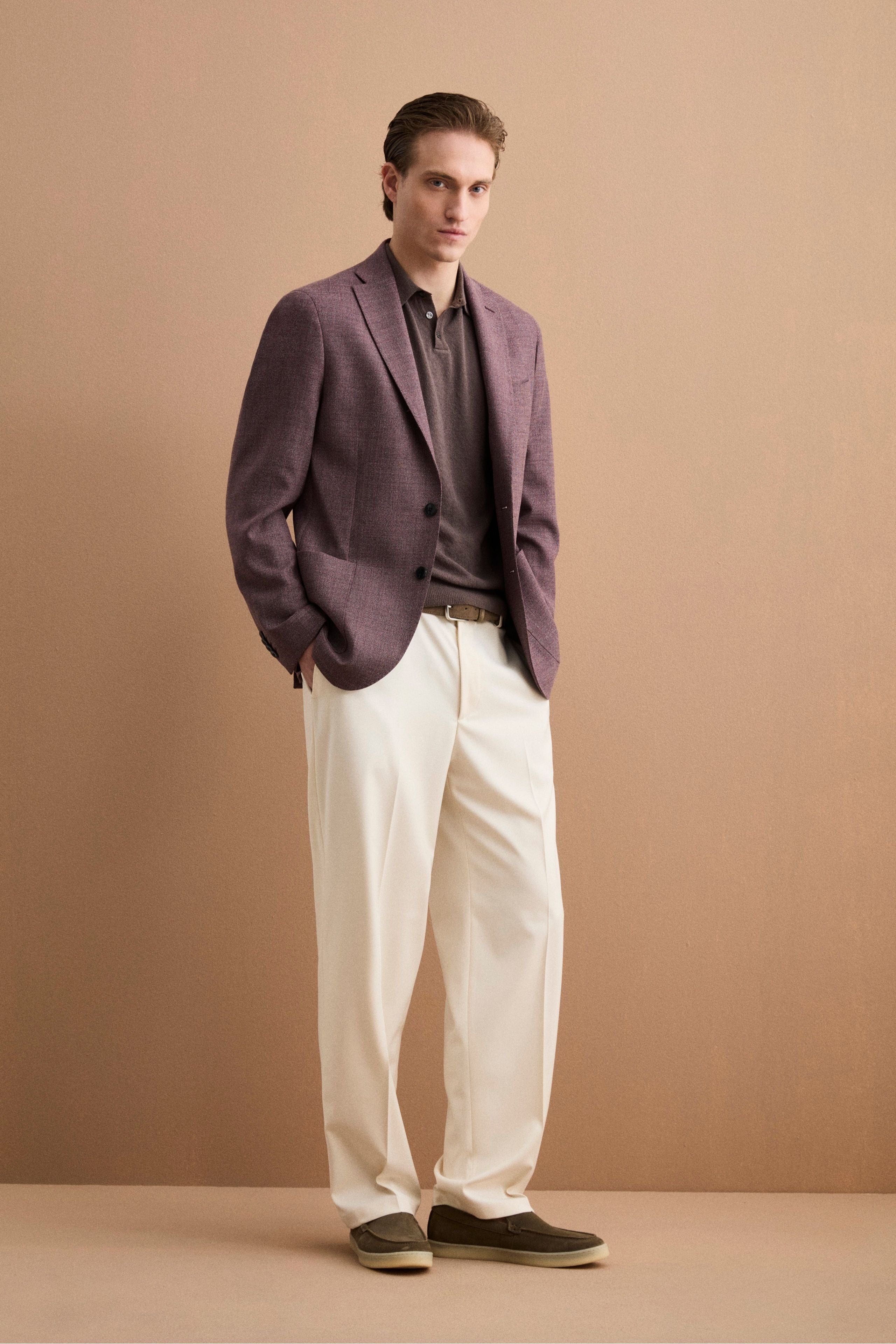 Giacca Slim Fit Semifoderata in Lana Vergine - MALVA