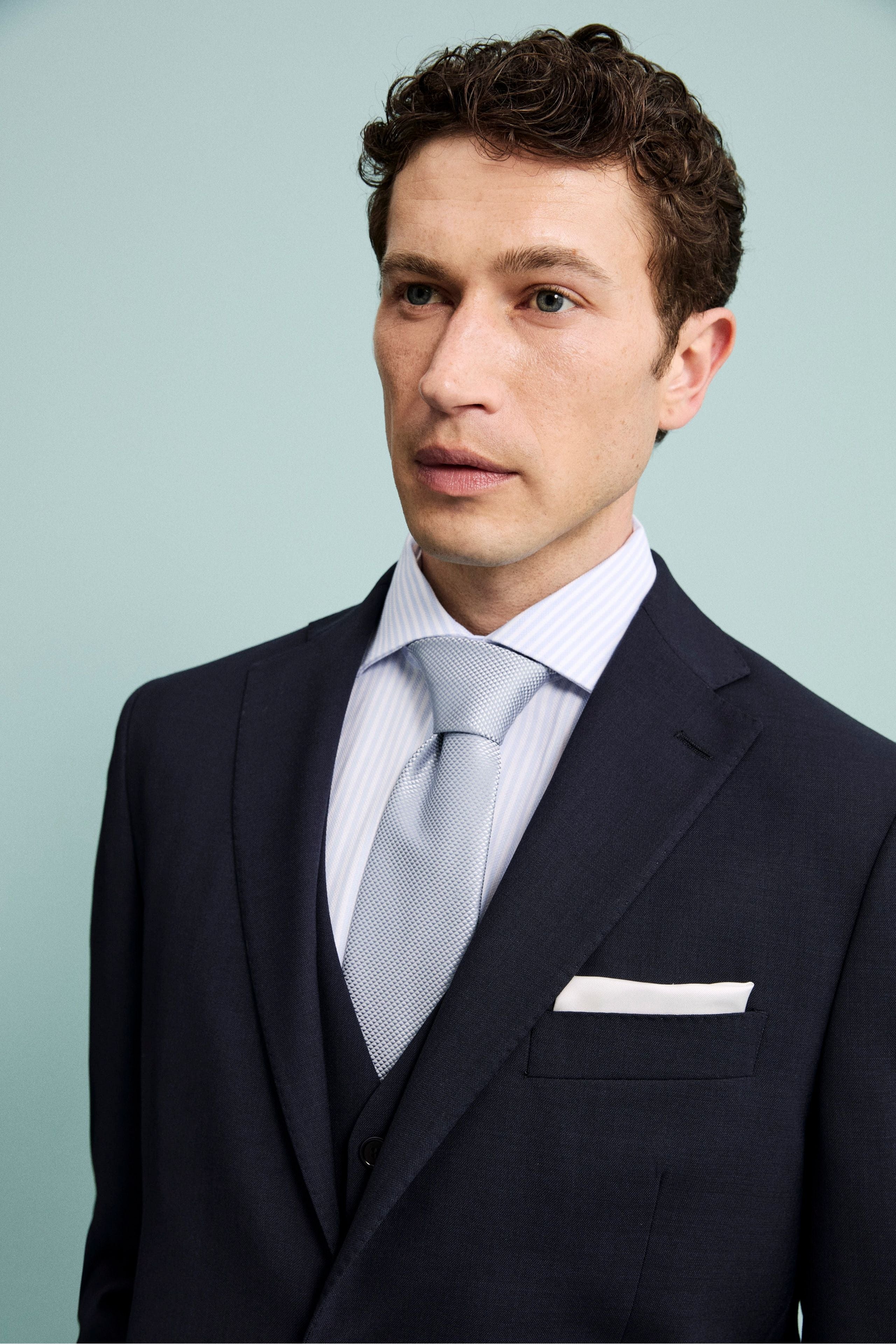 Pochette da Cerimonia in Seta - BIANCO