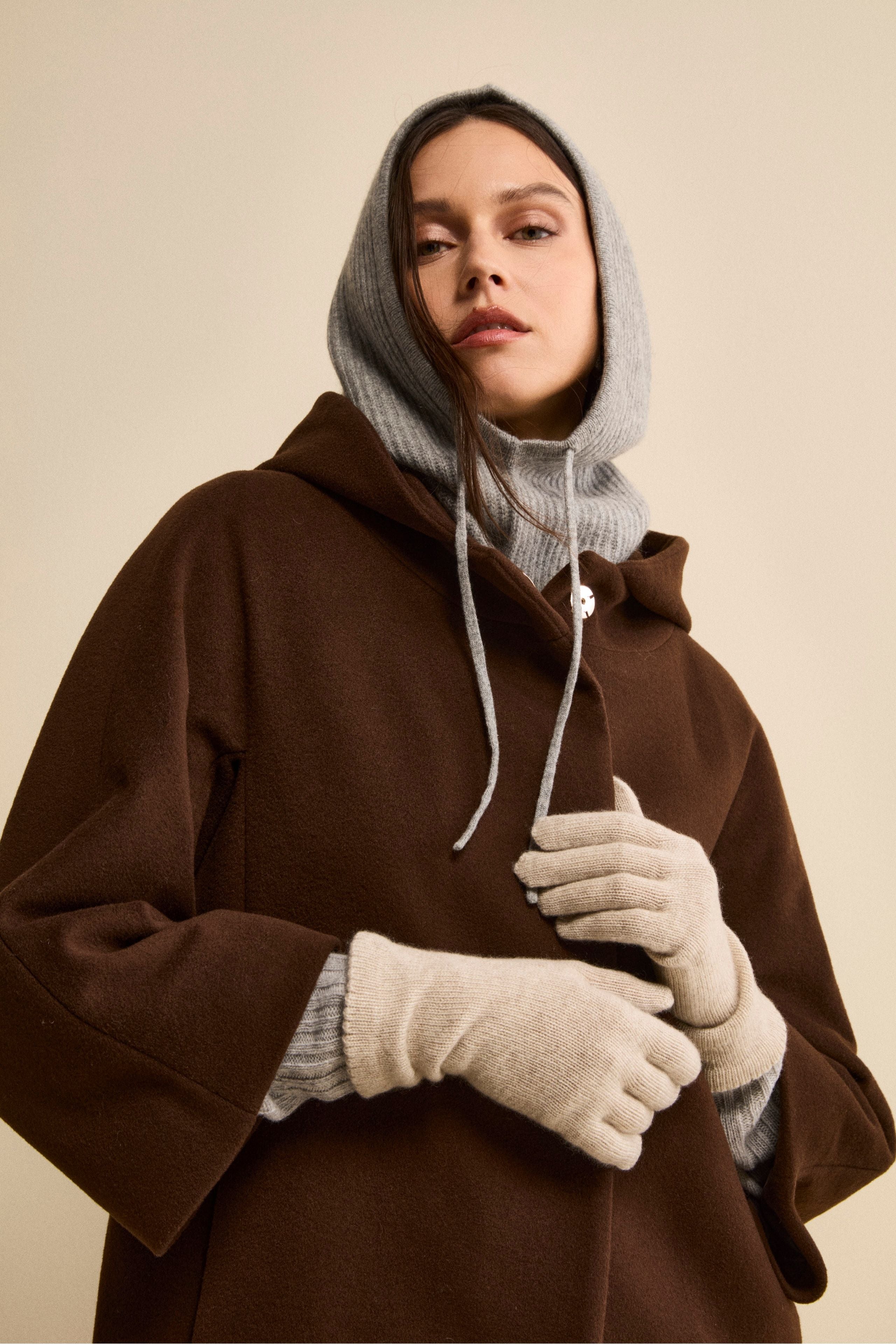 Guanti in cashmere - BEIGE