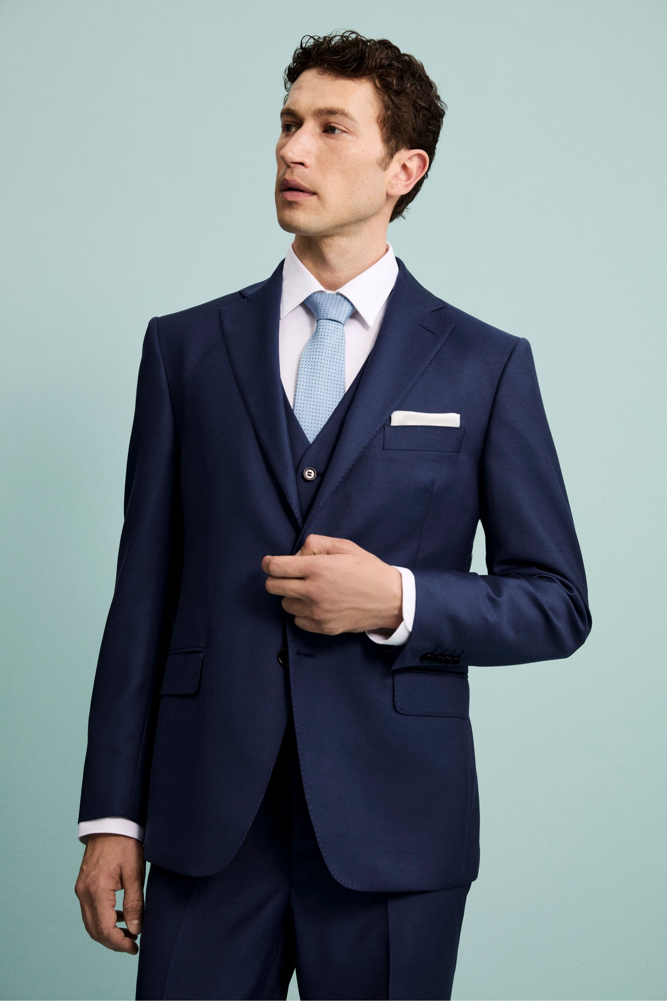 Giacca da Cerimonia in Lana Vergine Drop 6 - BLU