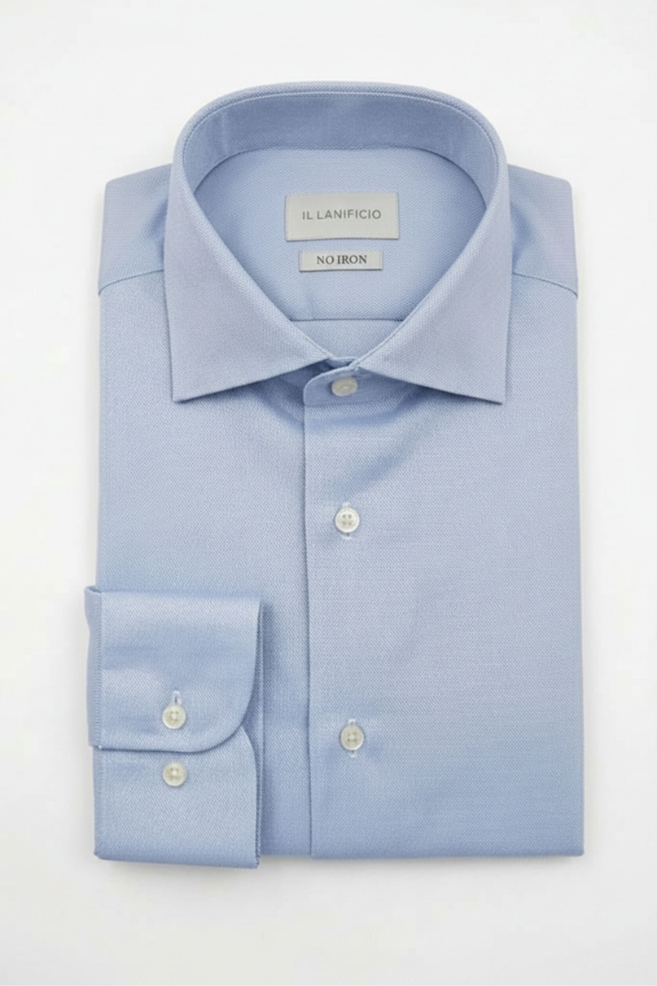 Camicia Regular No Iron Collo Francese - AZZURRO