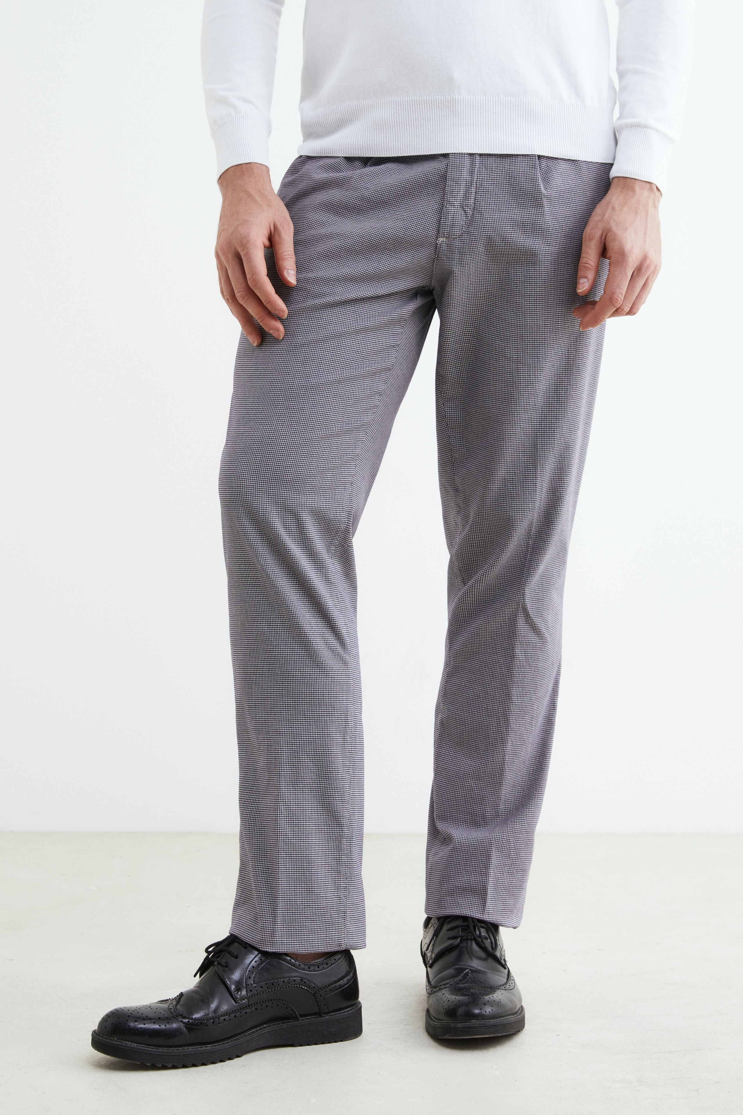 Pantalone fantasia in cotone - SABBIA