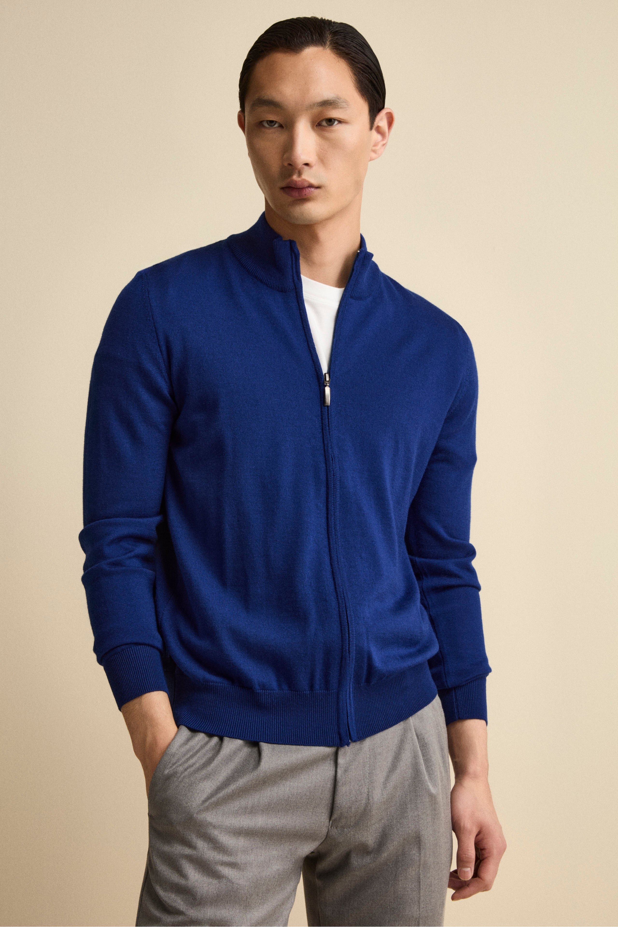 Bomber Lupetto con Zip - BLU APERTO