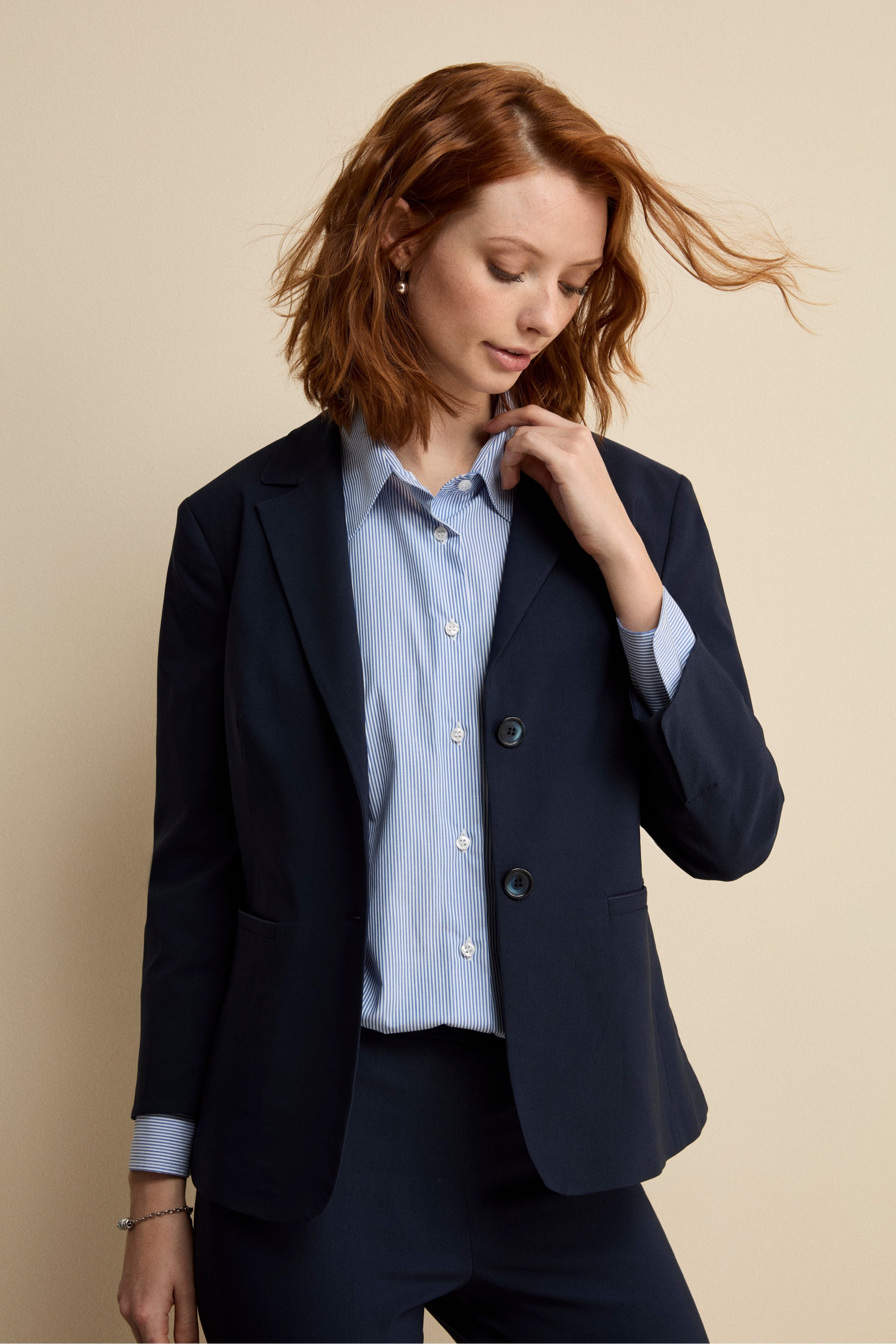 Giacca Basic in Bengalina - BLU