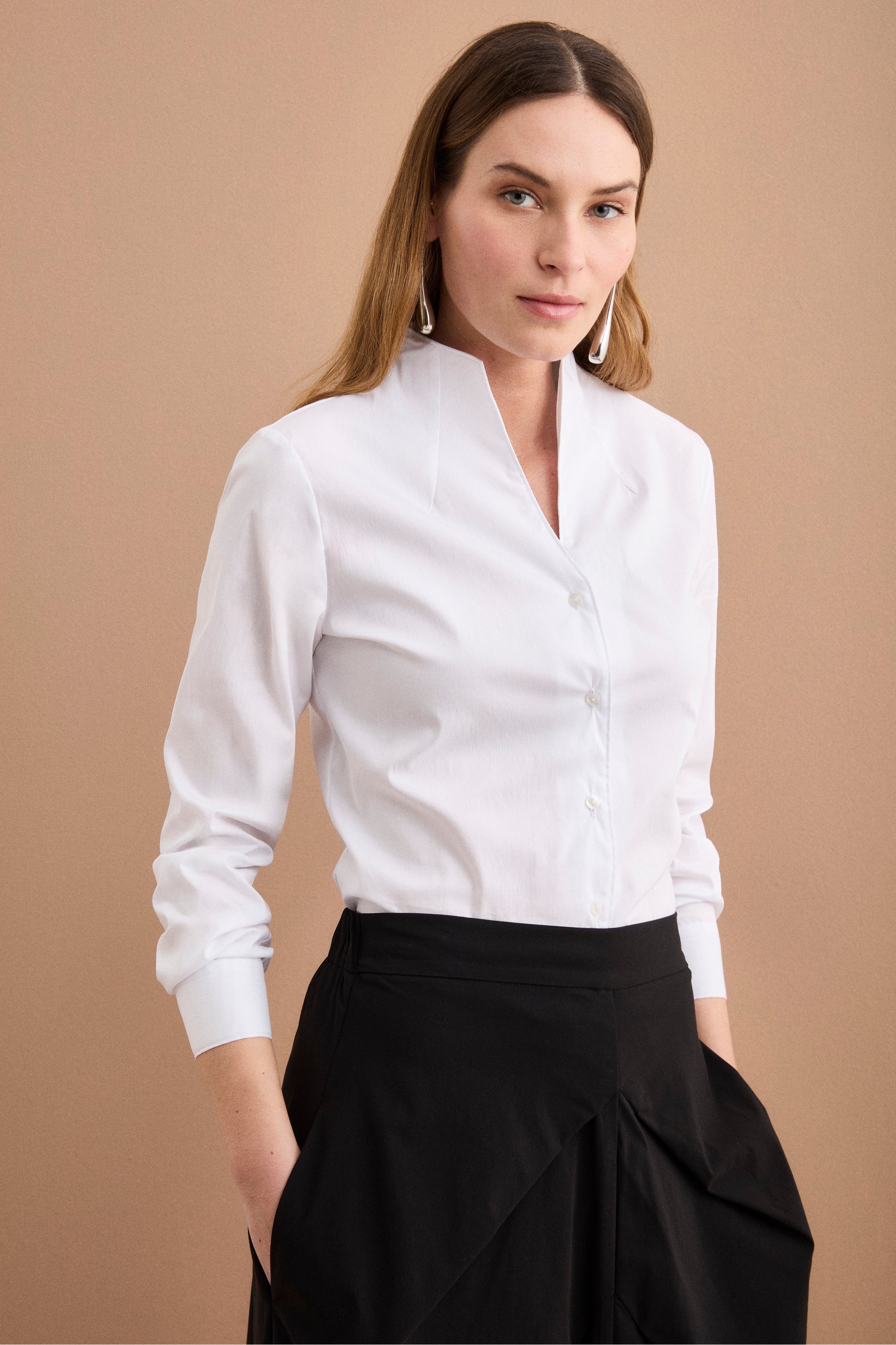 Camicia Slim collo Alto - BIANCO