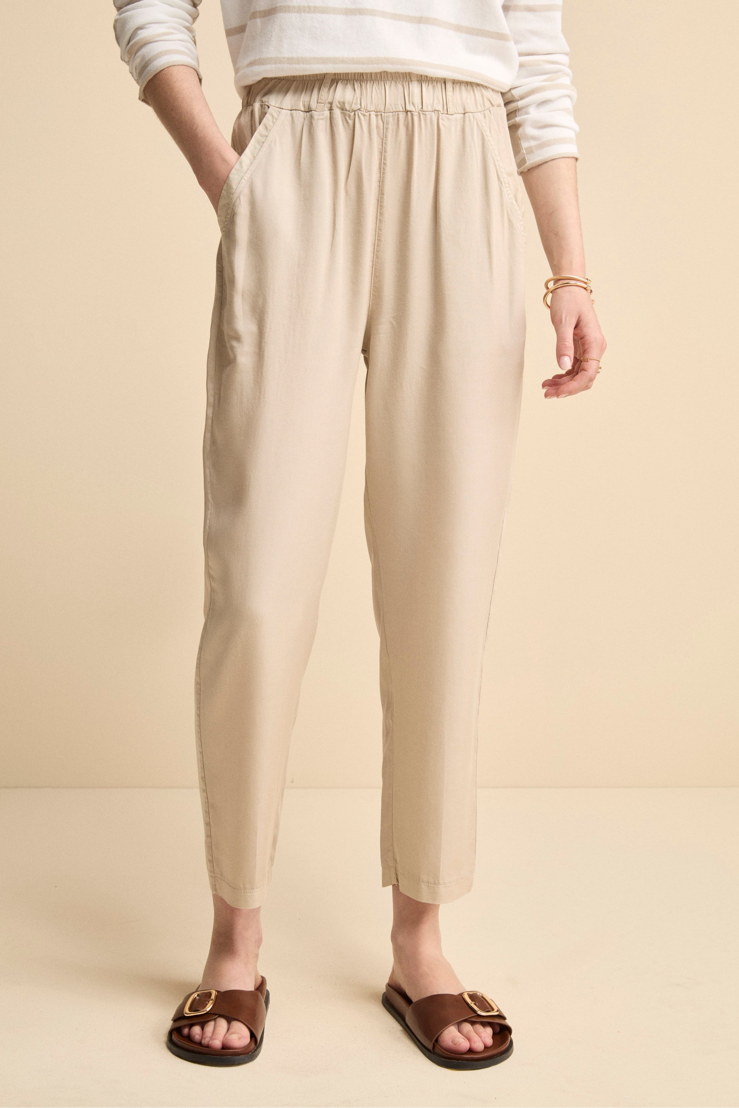 Pantalone Morbido in Tencel - SABBIA