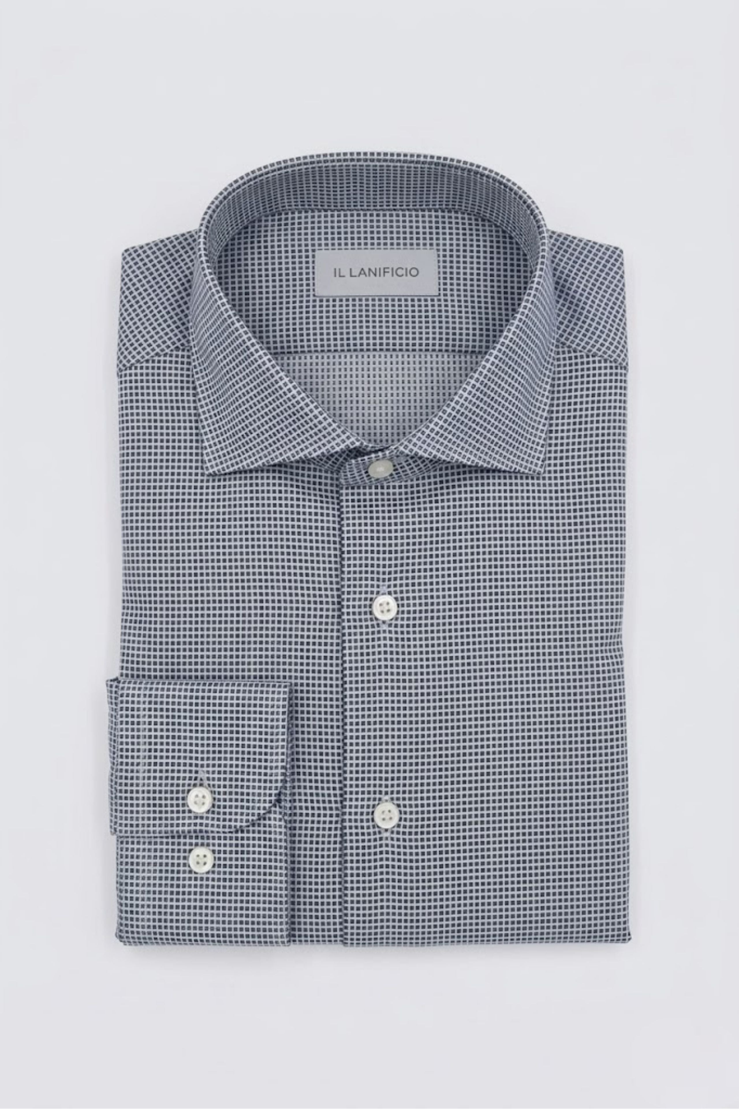 Camicia Regular Fit Microeffetto - AZZURRO MICROEFFETTO