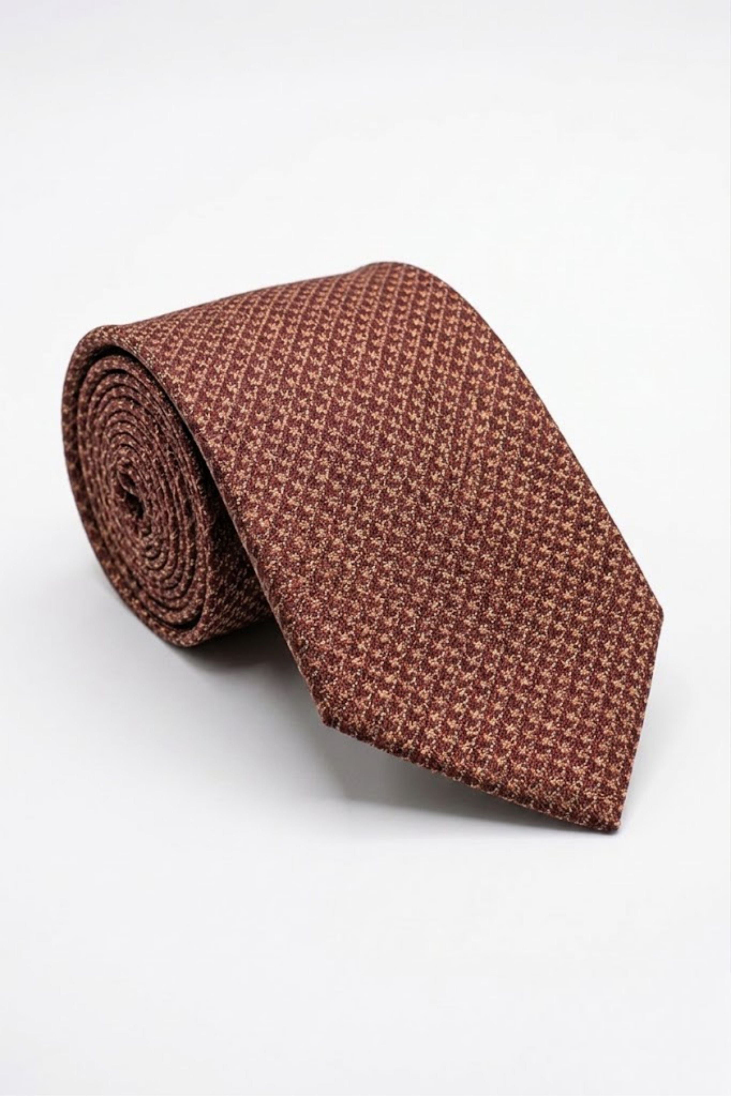 Cravatta in Seta Pied de Poule - P/POULE ROSSO