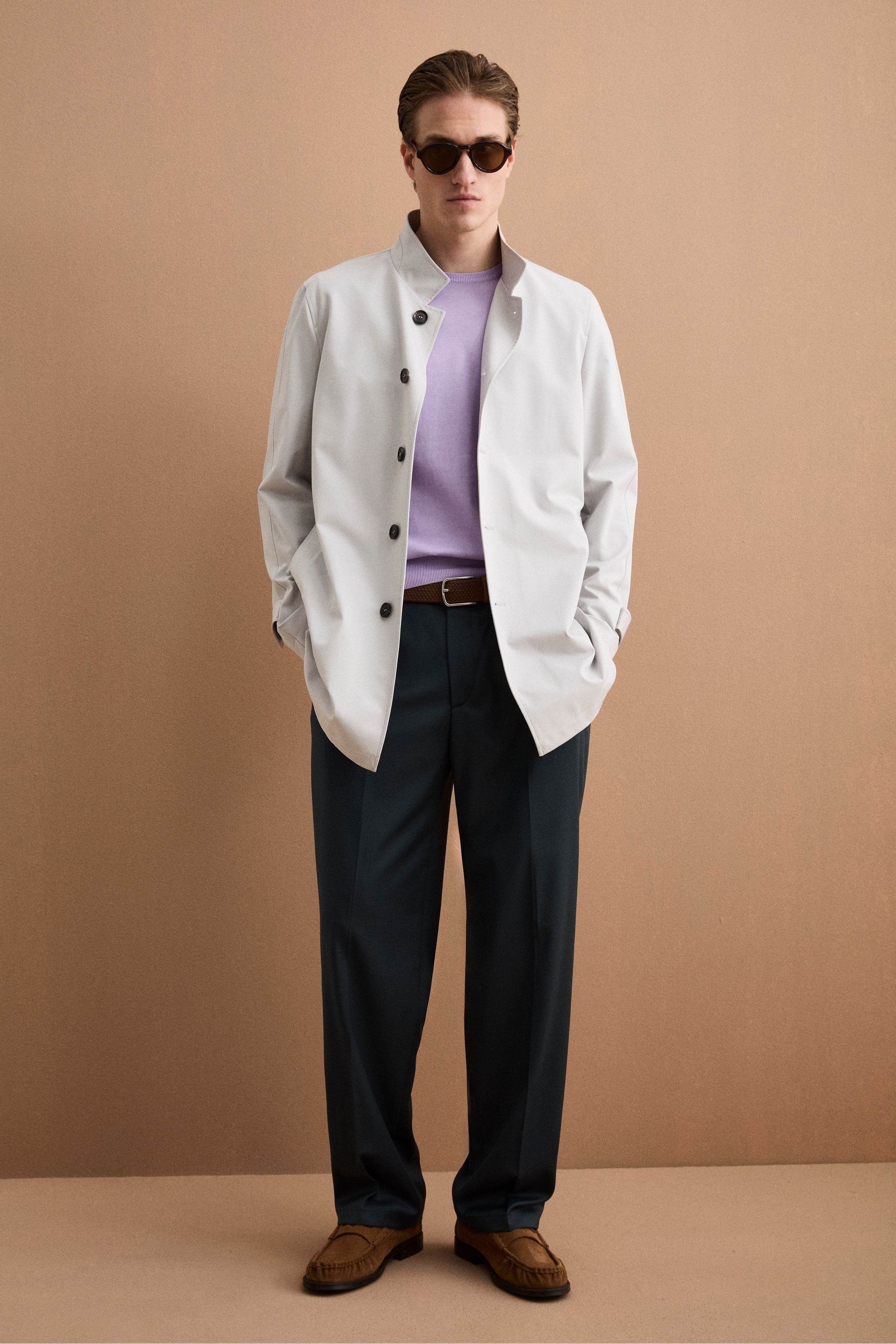 Impermeabile Monopetto Semifoderato - GHIACCIO