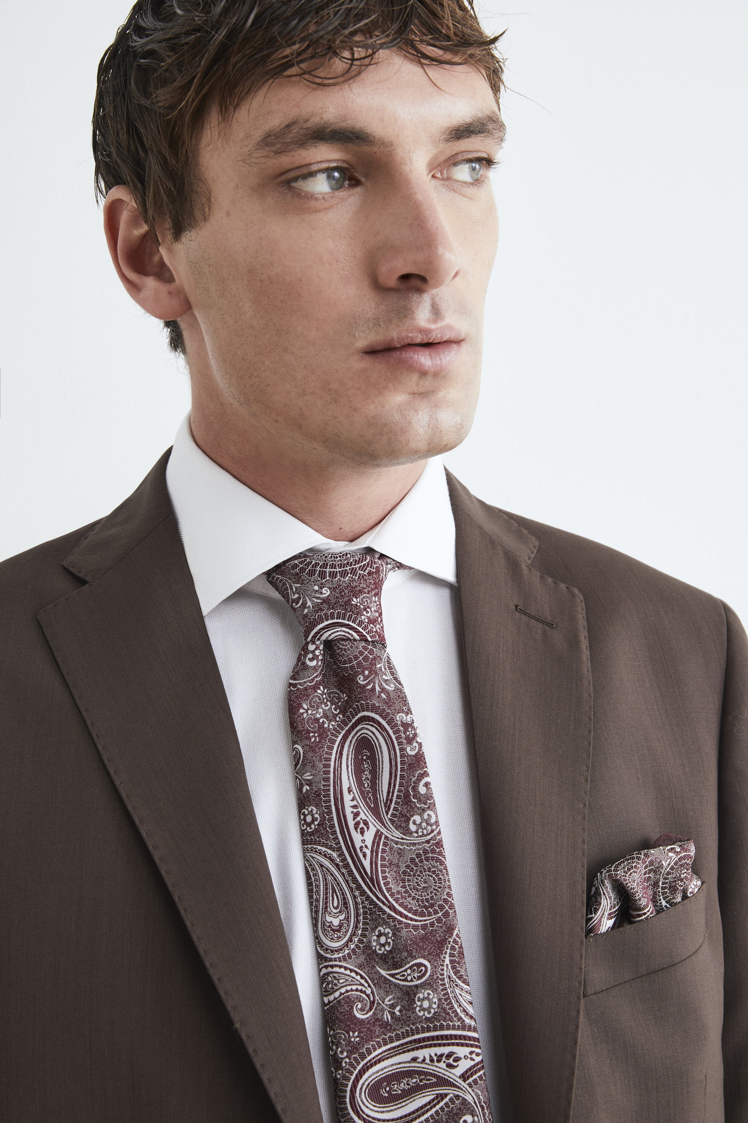 Pochette paisley in seta - FANT. BORDEAUX