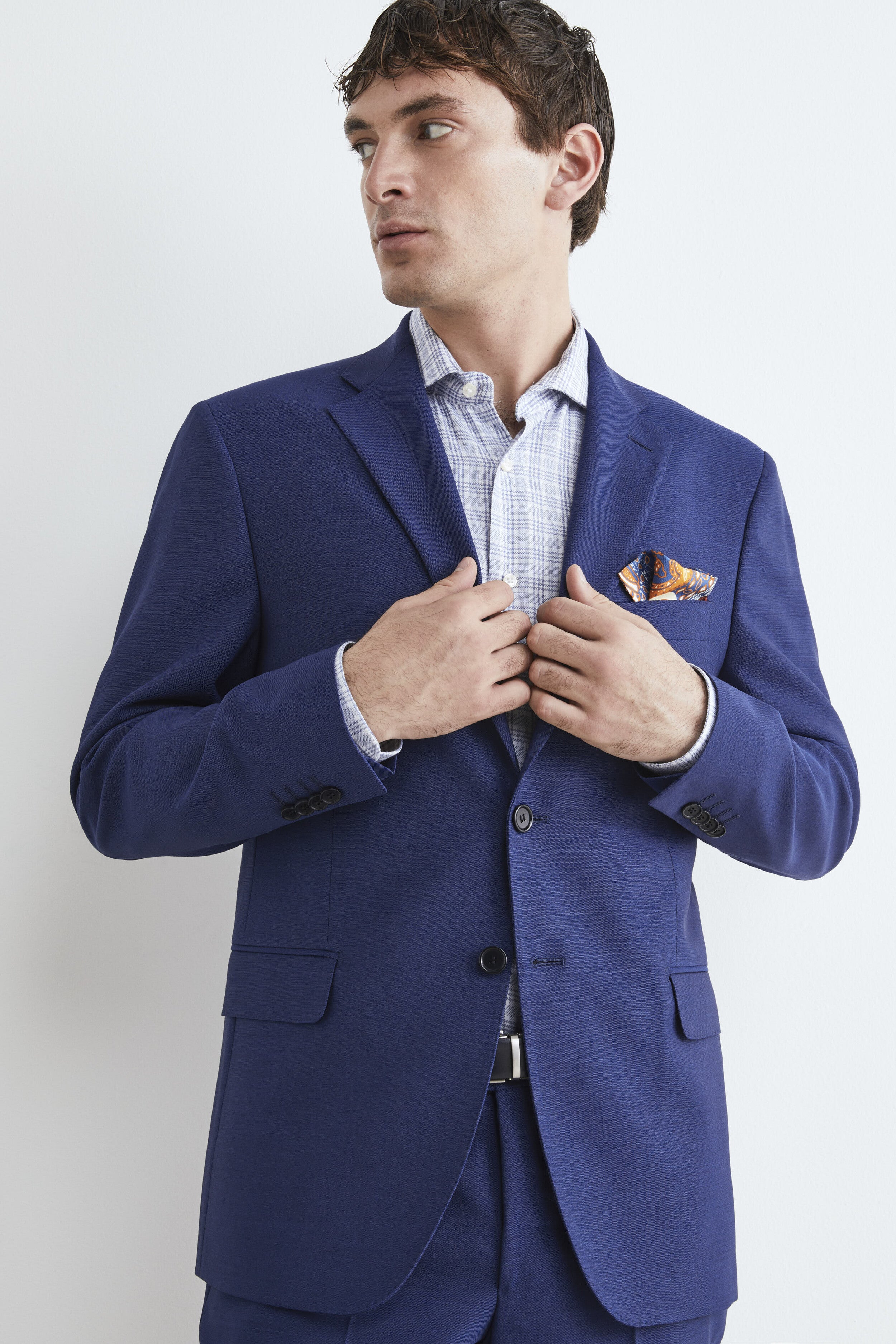 Pochette ripasso in seta - FANT. AZZURRO