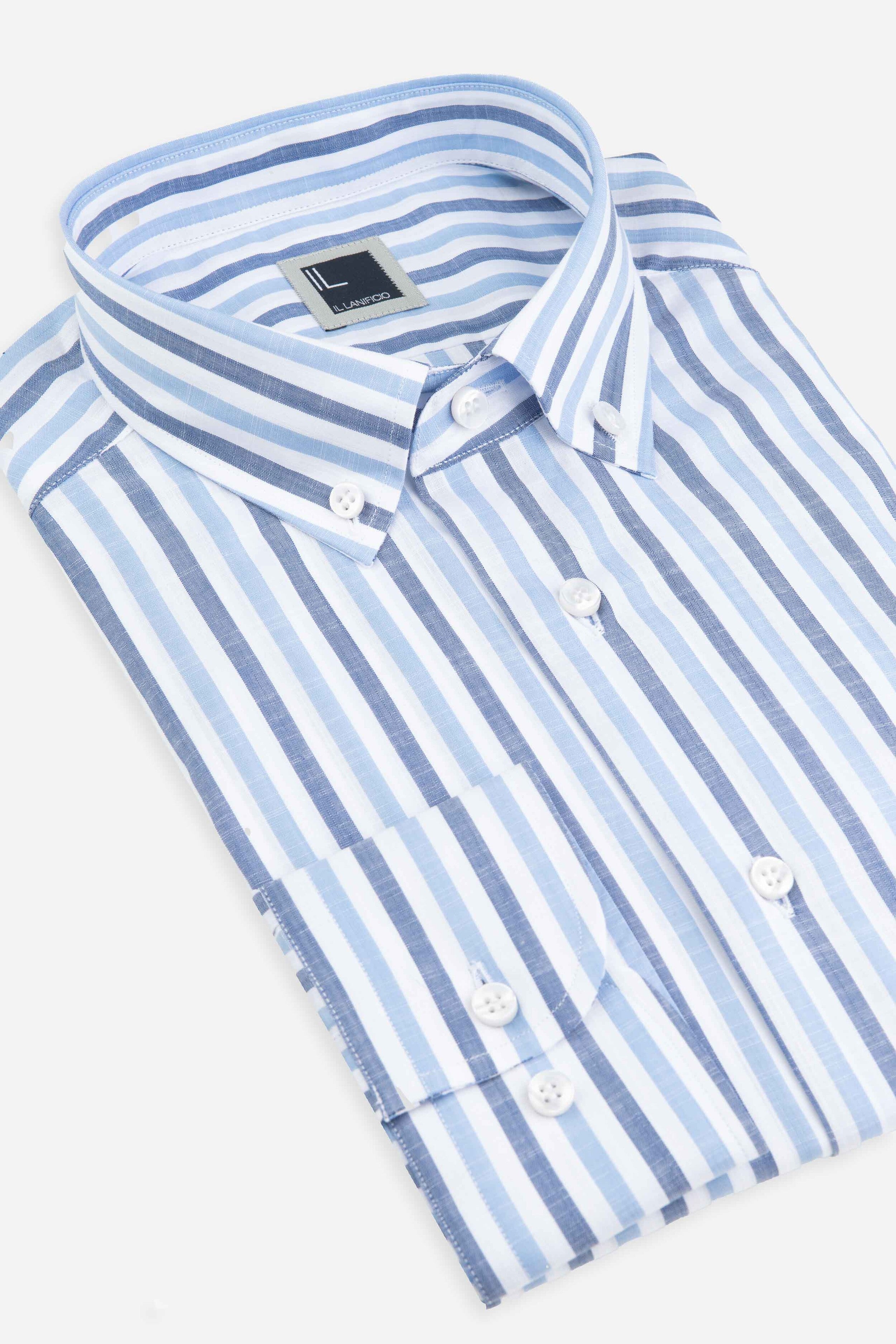 Camicia a righe button down - RIGATO BLU/AZZURRO