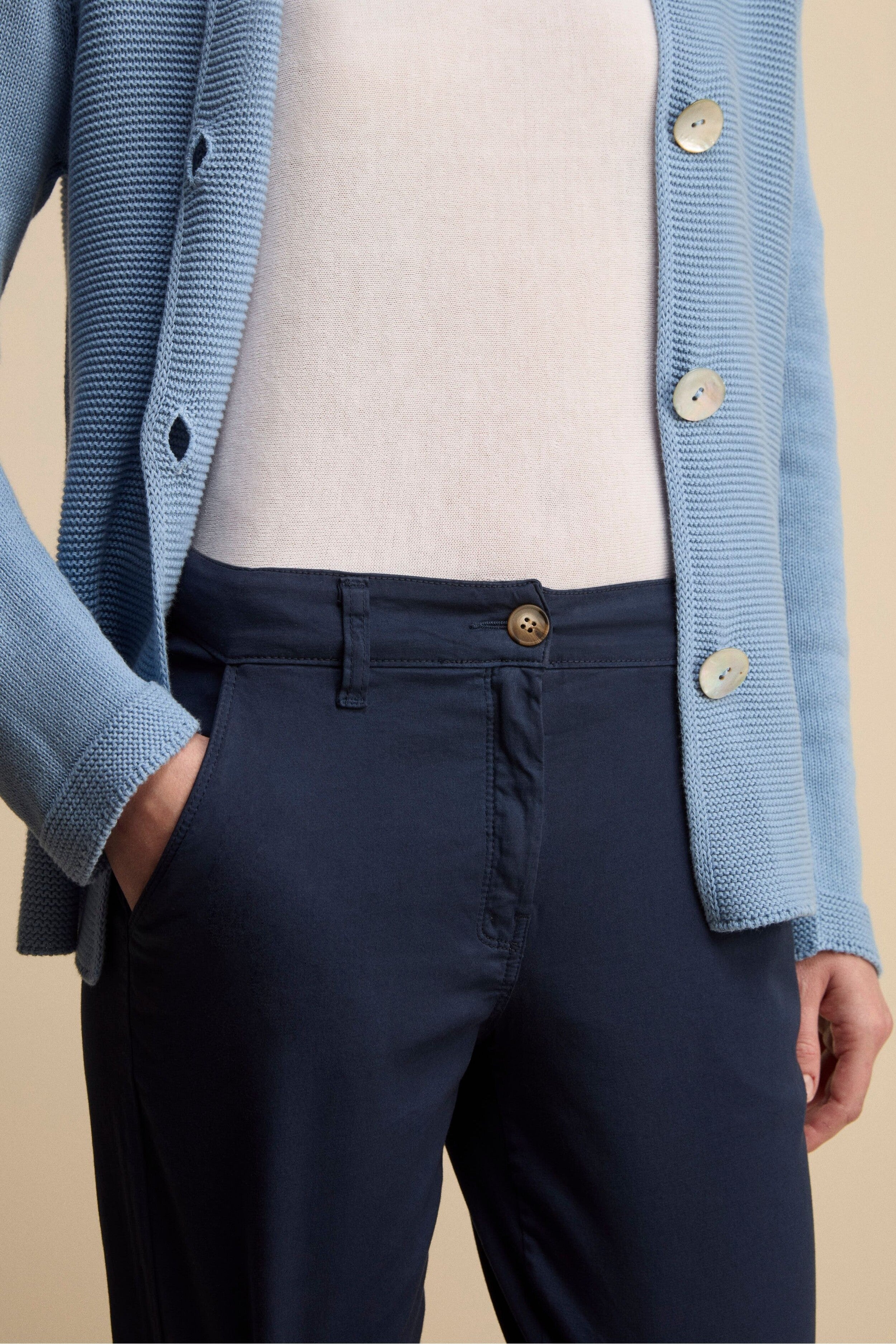 Pantalone Twill Regular Fit - BLU