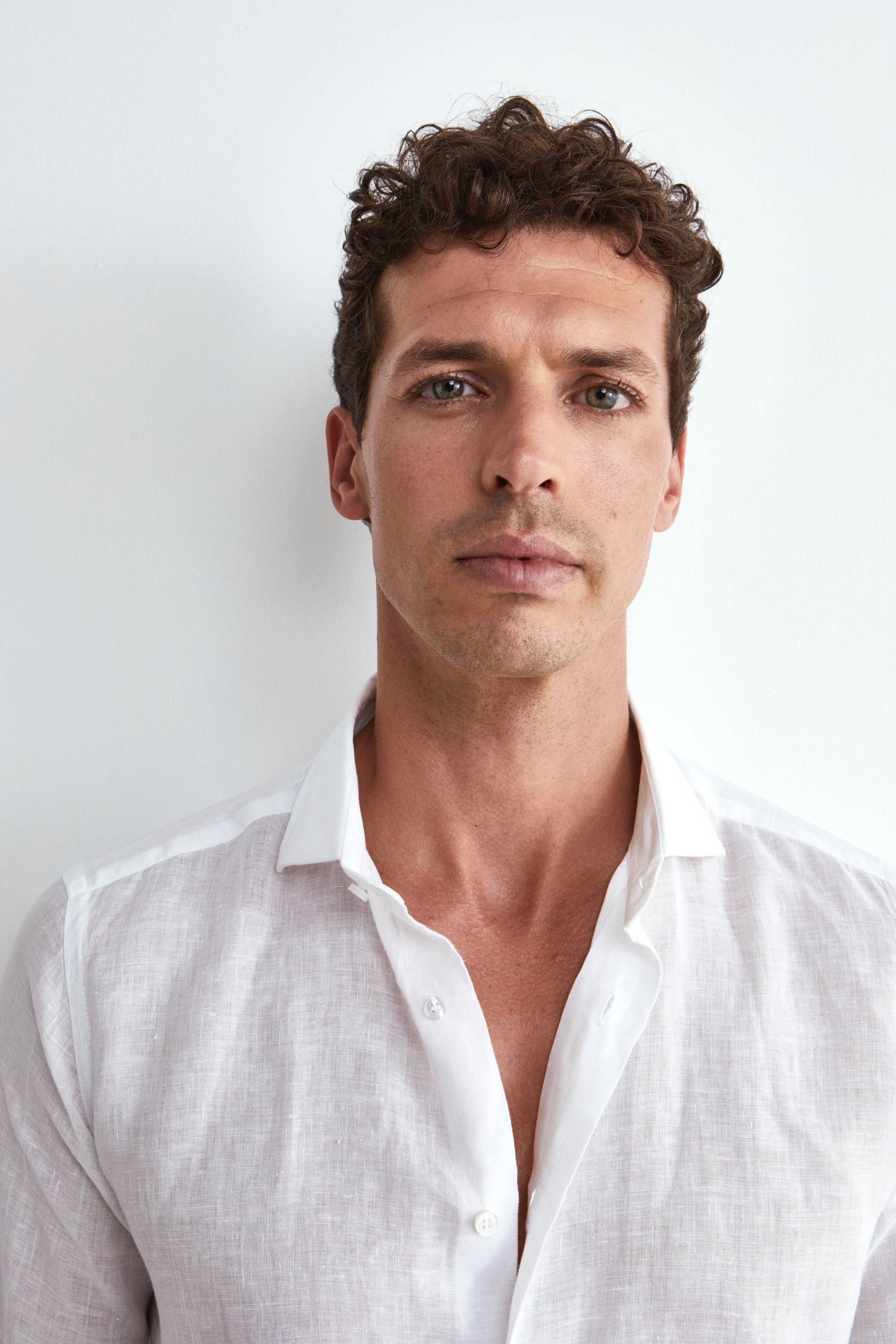 Camicia Bianca in Lino Custom Fit - BIANCO