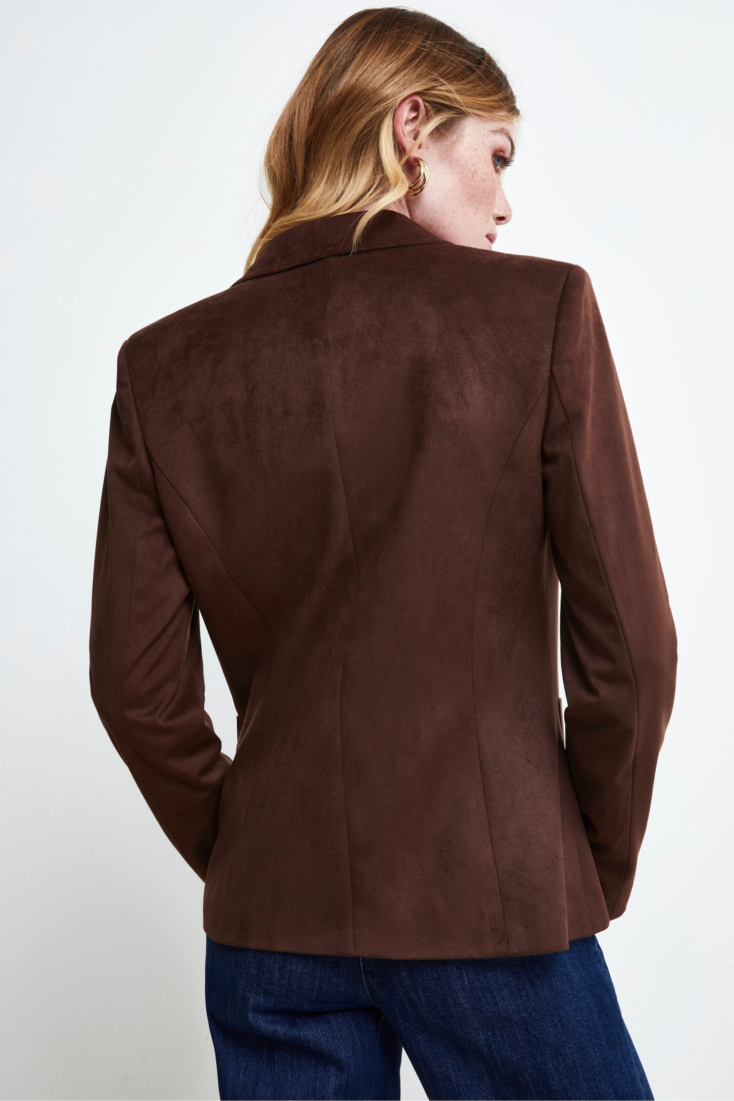 Giacca Daino Regular Fit - COGNAC