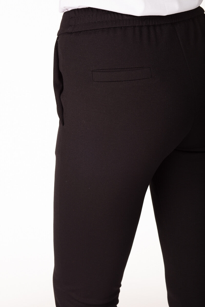 Pantalone jersey elasticizzato - NERO