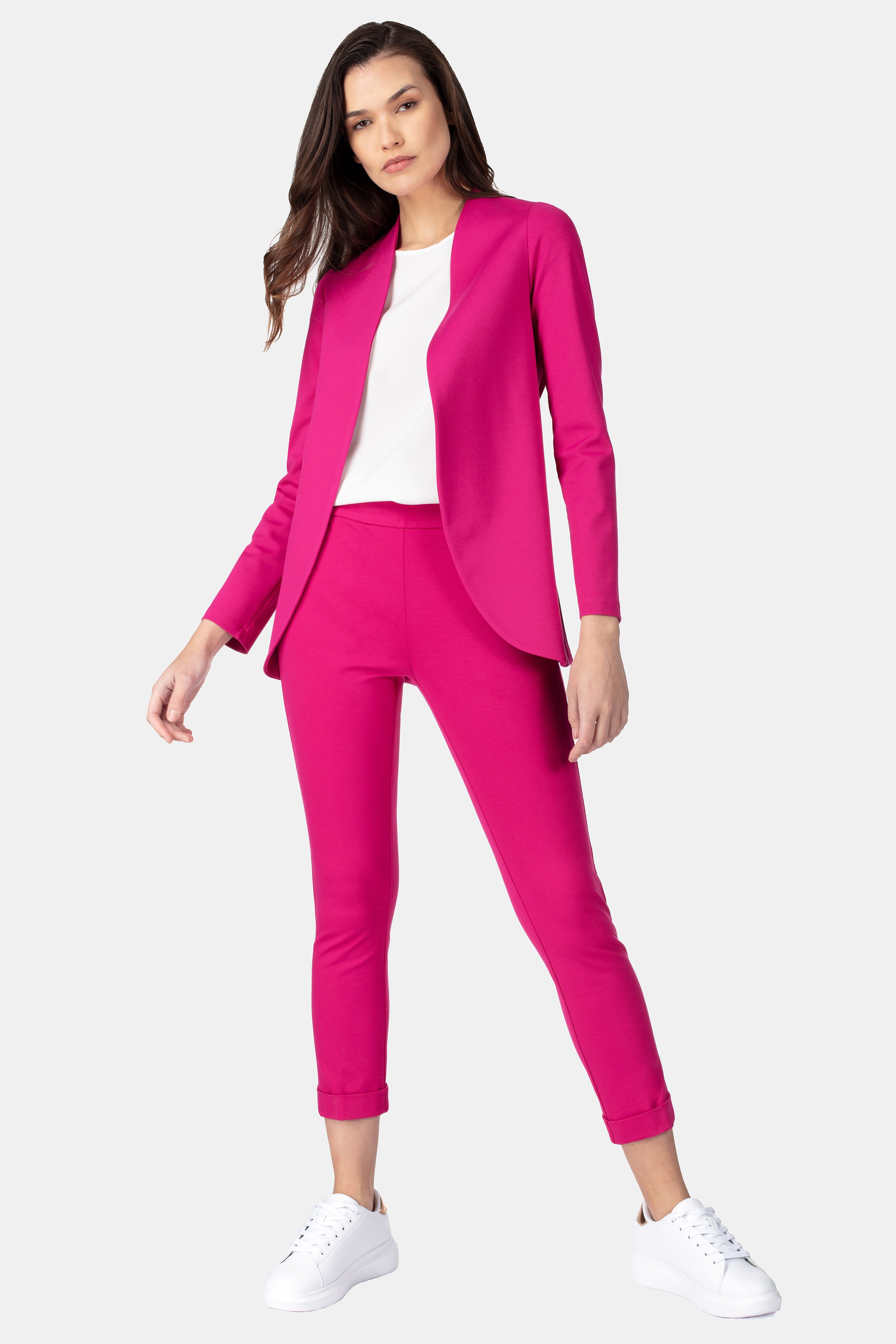 Pantalone jersey elasticizzato - FUXIA