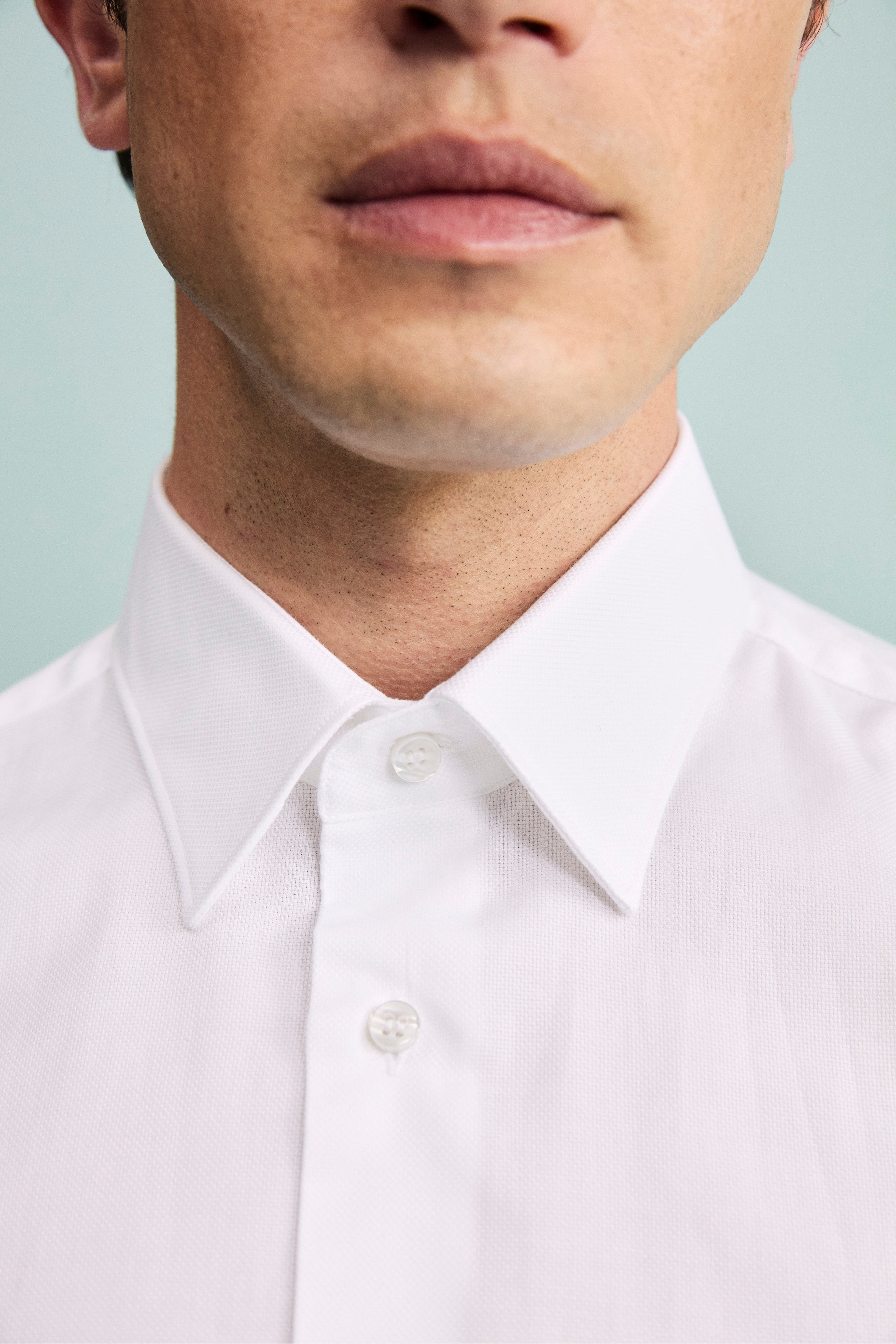 Camicia Cerimonia Regular Fit in Cotone - BIANCO